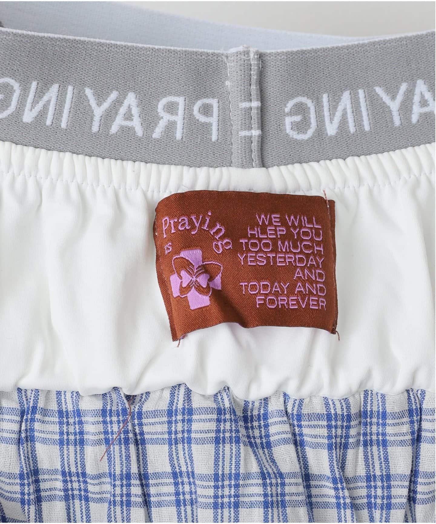 完売アイテム:Praying underwear sweats plaid