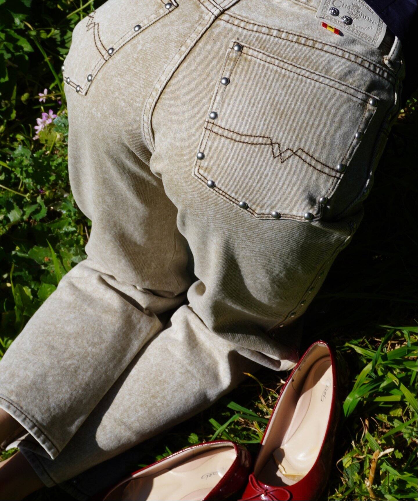 別注【Cimarron×Oriens】STUDS Denim：スタッズデニム（デニムパンツ