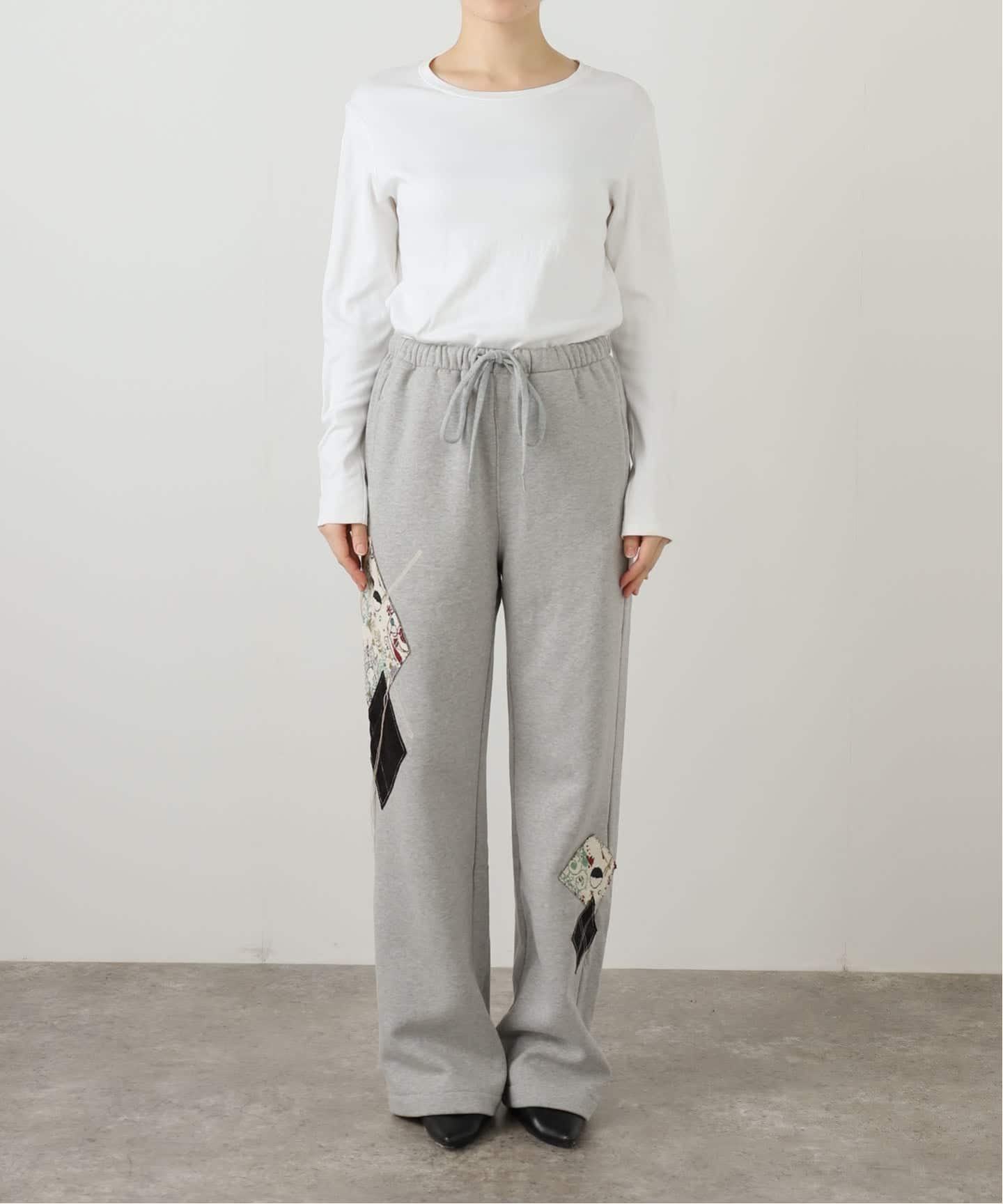 OPEN YY / オープンワイワイ】Knitted ARGYLE PATCHED LOUNGE PA