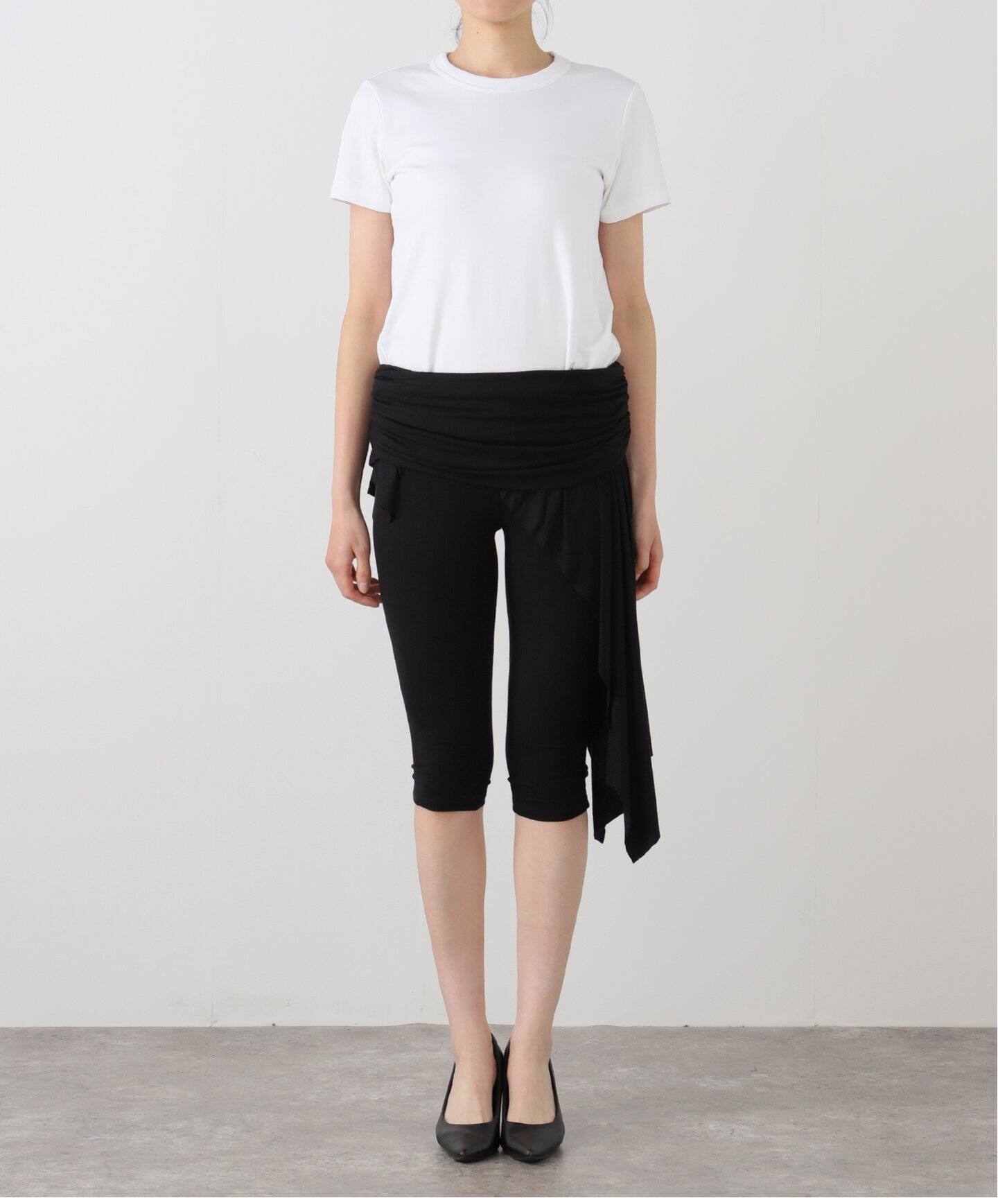 SCULPTOR/スカルプター】 Asymmetric Skirt Leggings