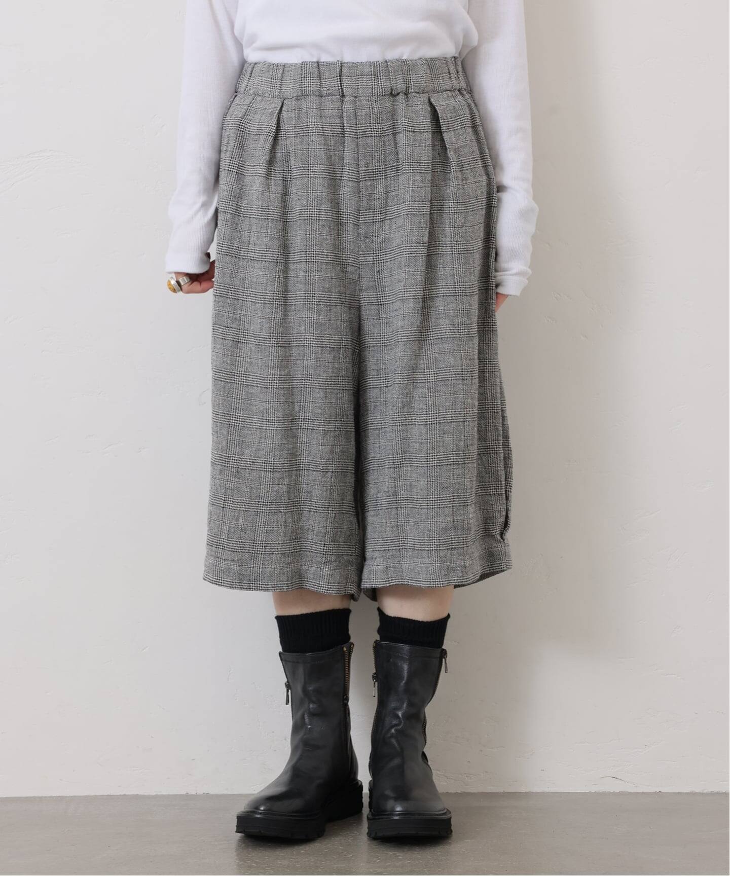 シルクMIXチェック ハーフパンツ（ショート・ハーフパンツ）｜journal
