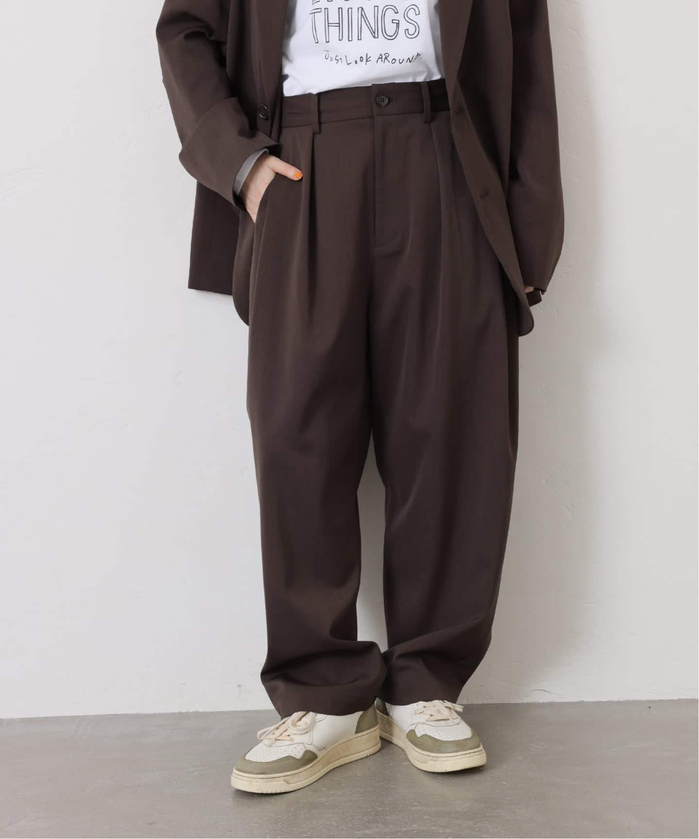 新品　未使用　ジャーナルスタンダードラックス　ツイルタックPT 予約》TWツイル タックパンツ（その他パンツ）｜journal