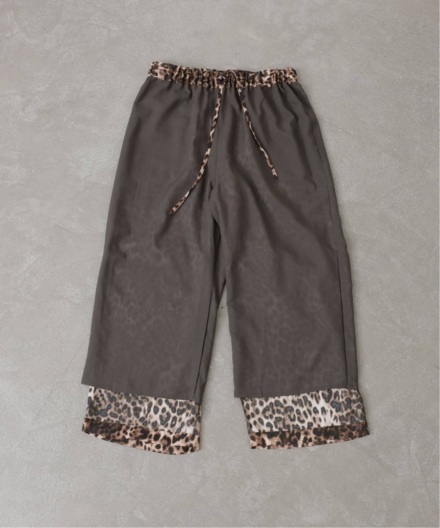 マットサテンレオパ イージーパンツ（その他パンツ）｜journal