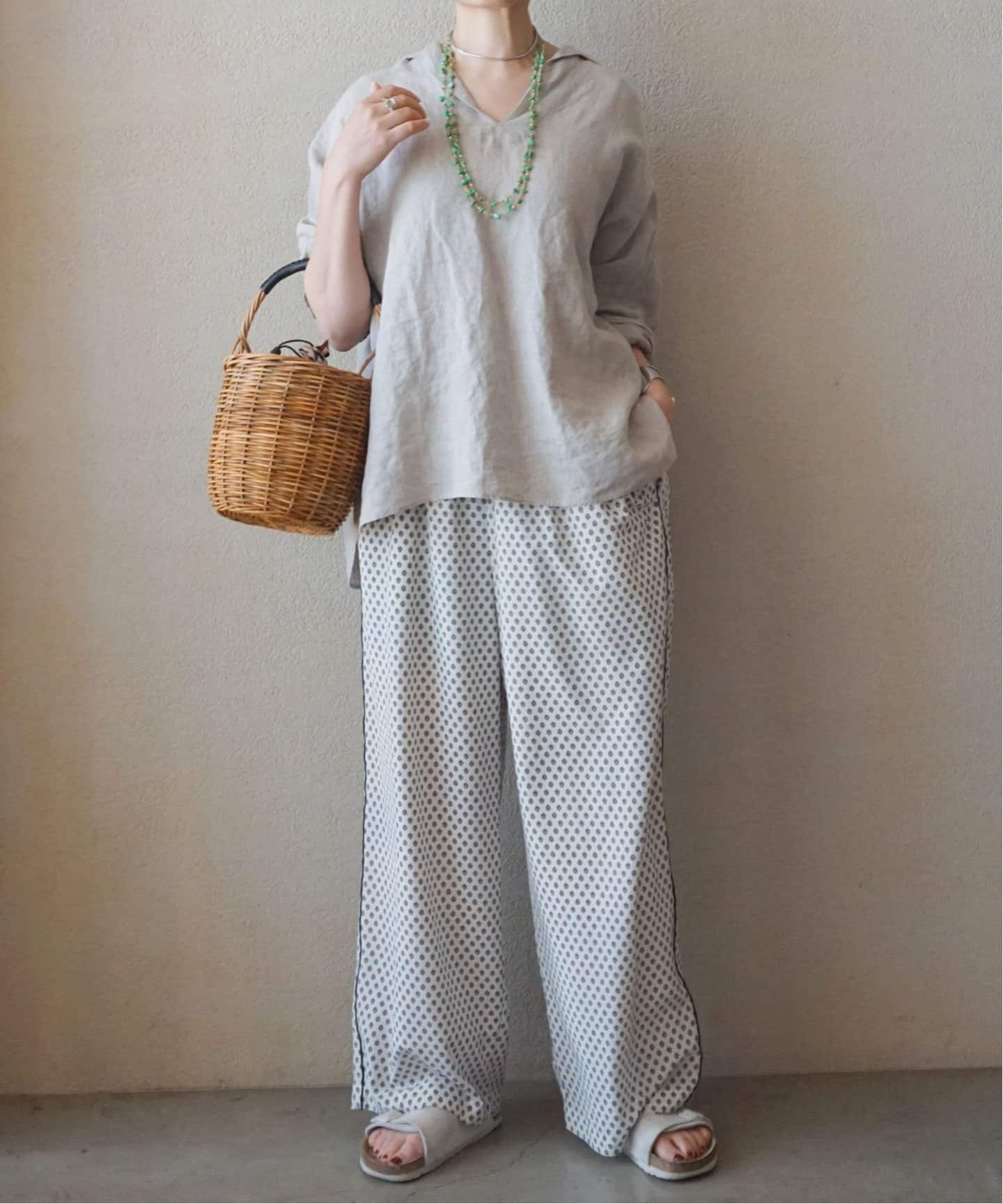 ジャーナルスタンダードLUXE購入★小紋プリントイージーパンツ試着のみ プリント イージーパンツ（その他パンツ）｜journal standard