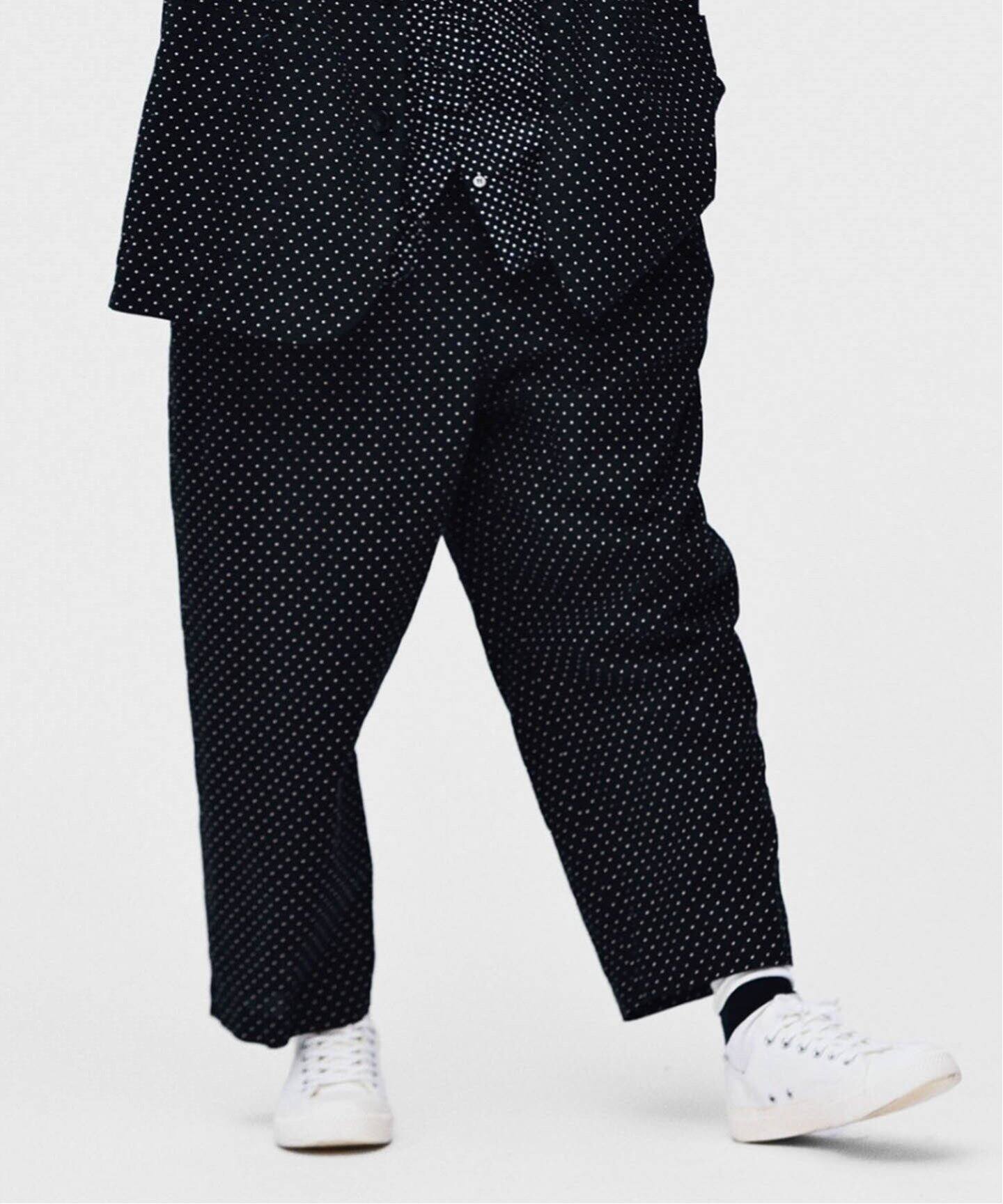 JOURNALSTANDARD LUXE ゼブラインレーパンツ ネイビー コットンリネン  