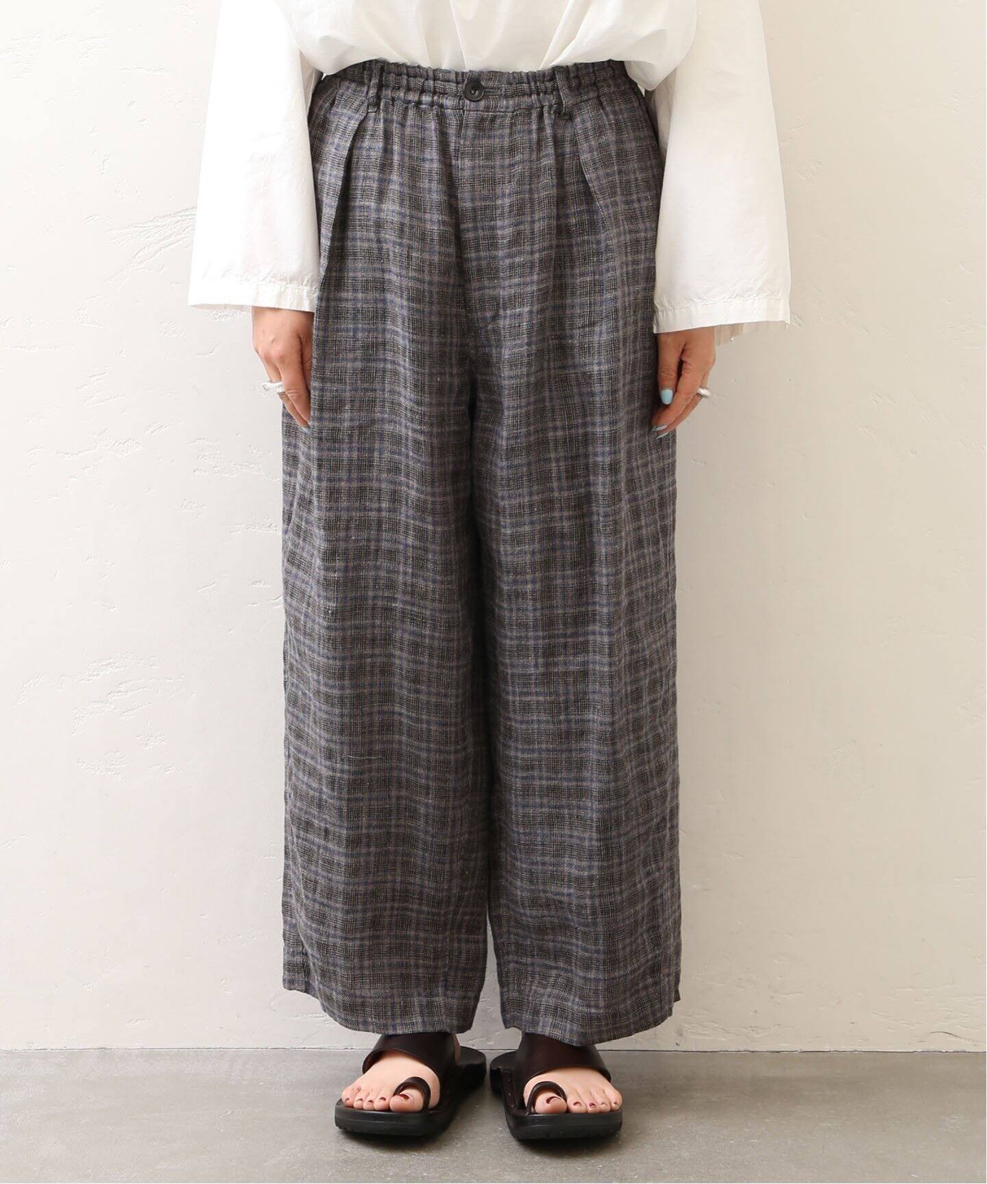 journal standard luxe コットンチェックリブパンツ