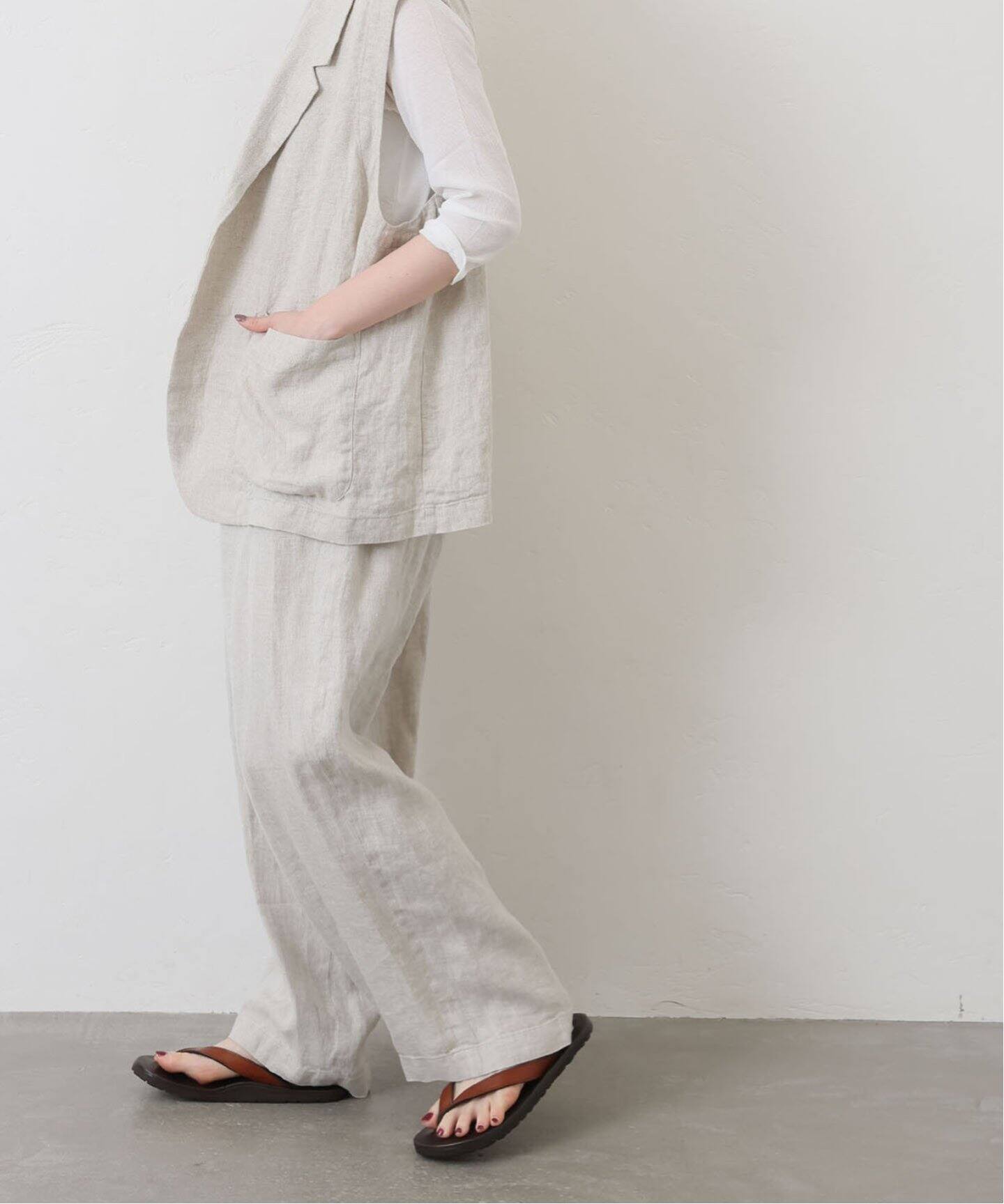 リネンヘリン イージーパンツ（その他パンツ）｜journal
