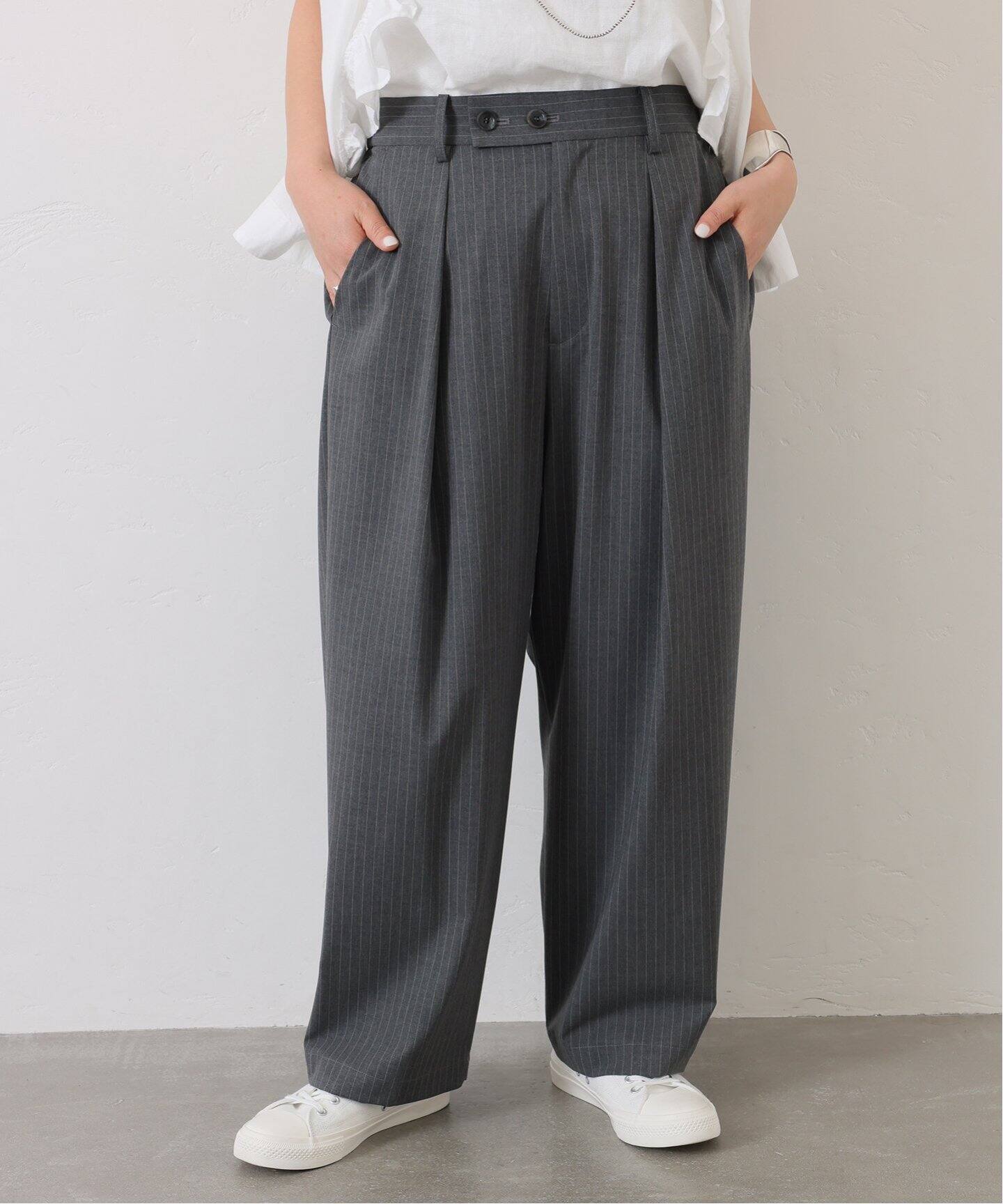 ジャーナルスタンダードラックス | ウェザーストレッチ タックパンツ ジャーナルスタンダードラックス | ウェザーストレッチ タックパンツ