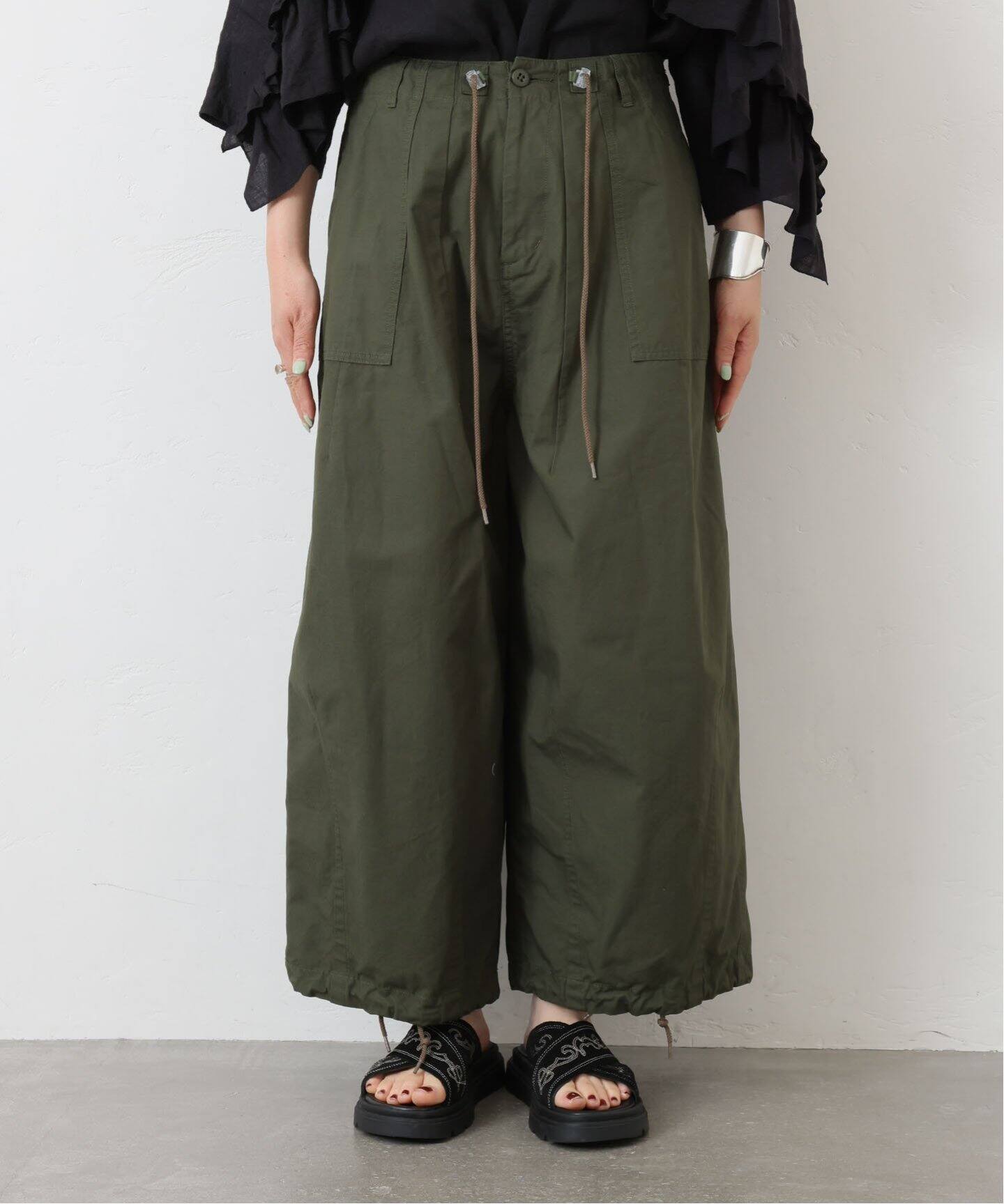 25SS ジャーナルスタンダードラックス　リップストップベイカーパンツ　S 25SS ジャーナルスタンダードラックス リップストップベイカー