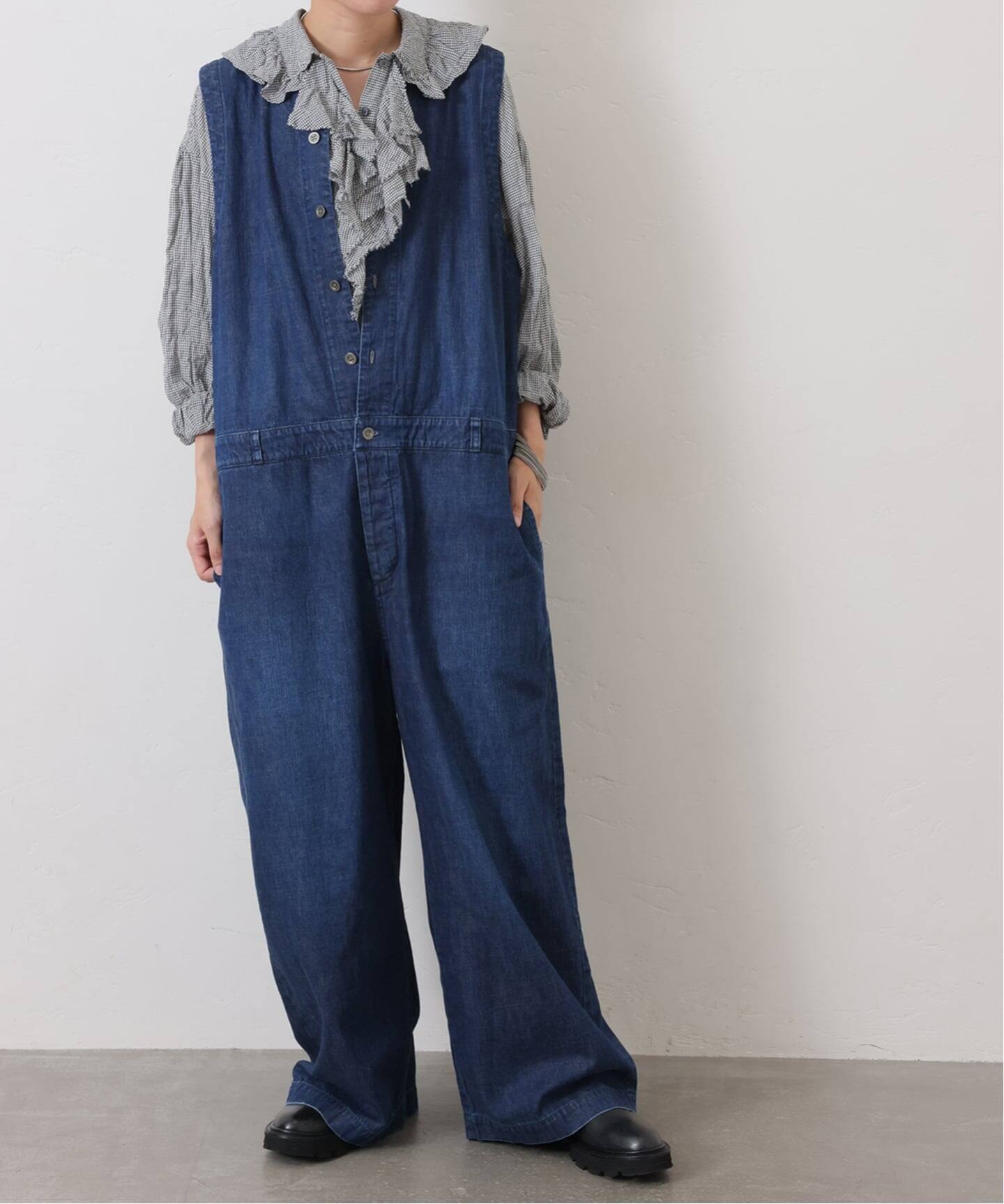 journal standard luxe 80Zデニムオールインワン 予約》8OZデニム ノースリオールインワン（つなぎ