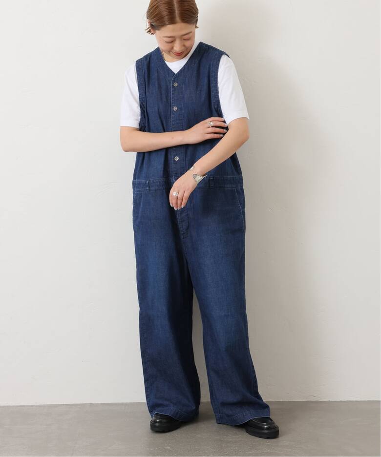 8OZデニム ノースリオールインワン（つなぎ／オールインワン 