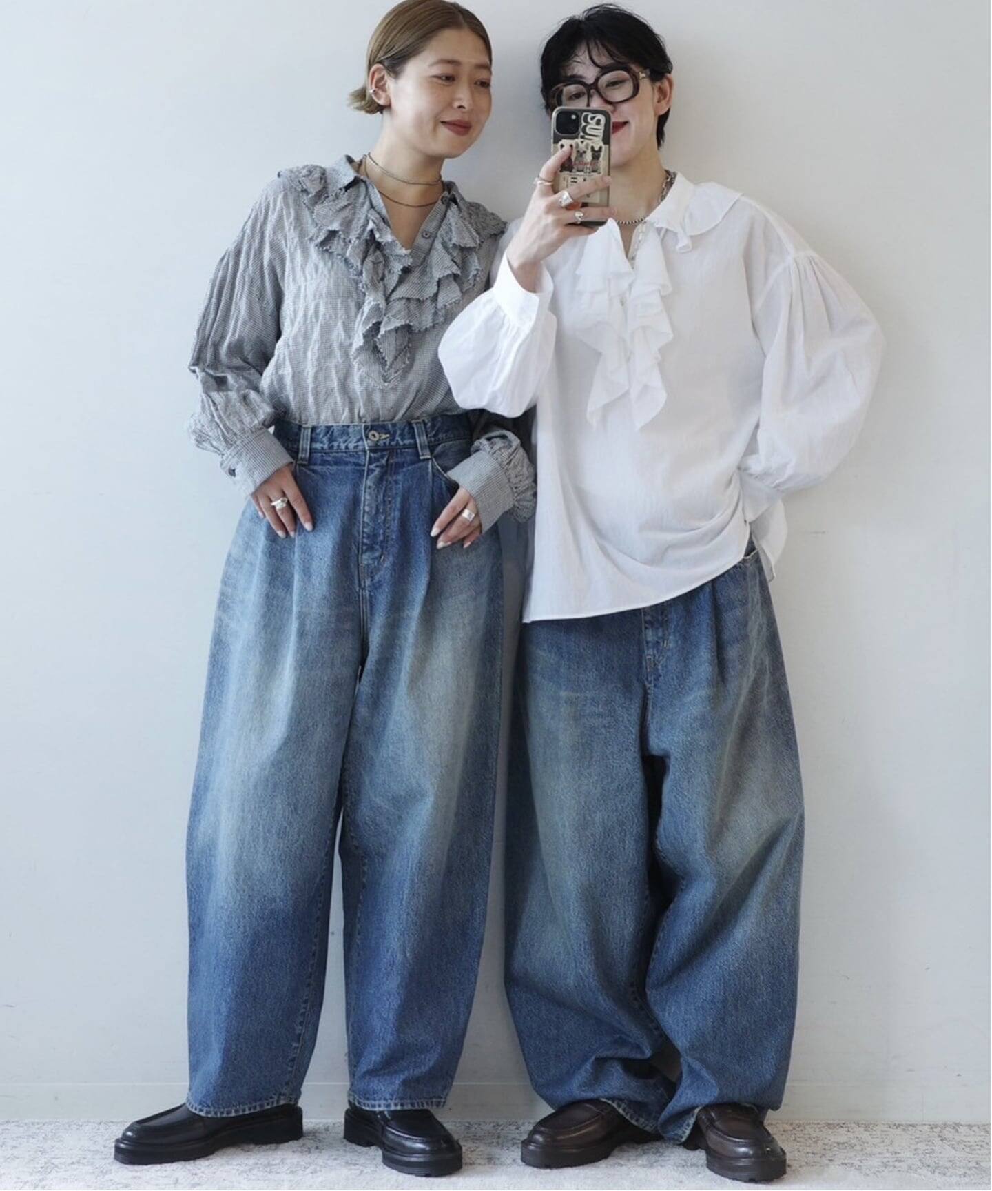 ジャーナルスタンダードラックス13OZデニム タックラウンドパンツ 13OZデニム タックラウンドパンツ（デニムパンツ・ジーンズ