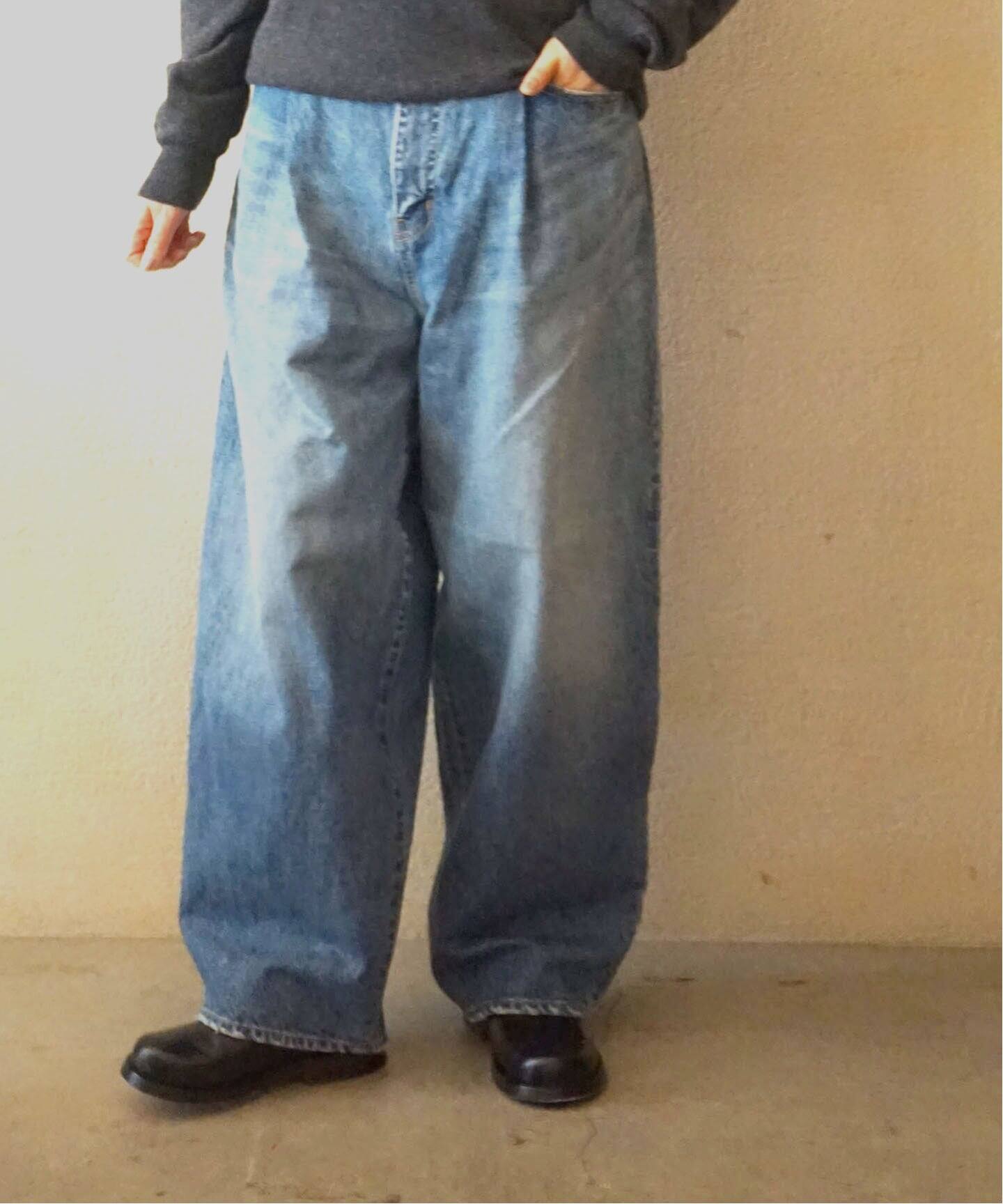 ジャーナルスタンダードラックス13OZデニム タックラウンドパンツ 追加》13OZデニム タックラウンドパンツ（デニムパンツ・ジーンズ