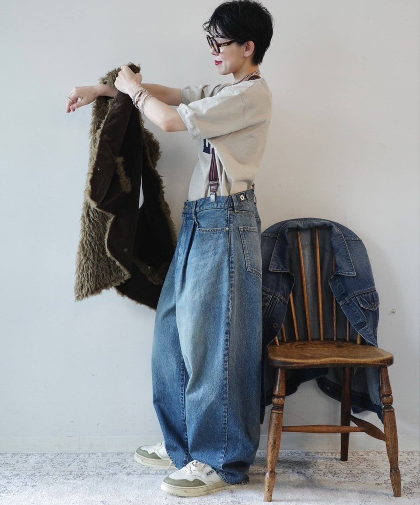 ジャーナルスタンダードラックス13OZデニム タックラウンドパンツ 追加予約》13OZデニム タックラウンドパンツ（デニムパンツ・ジーンズ