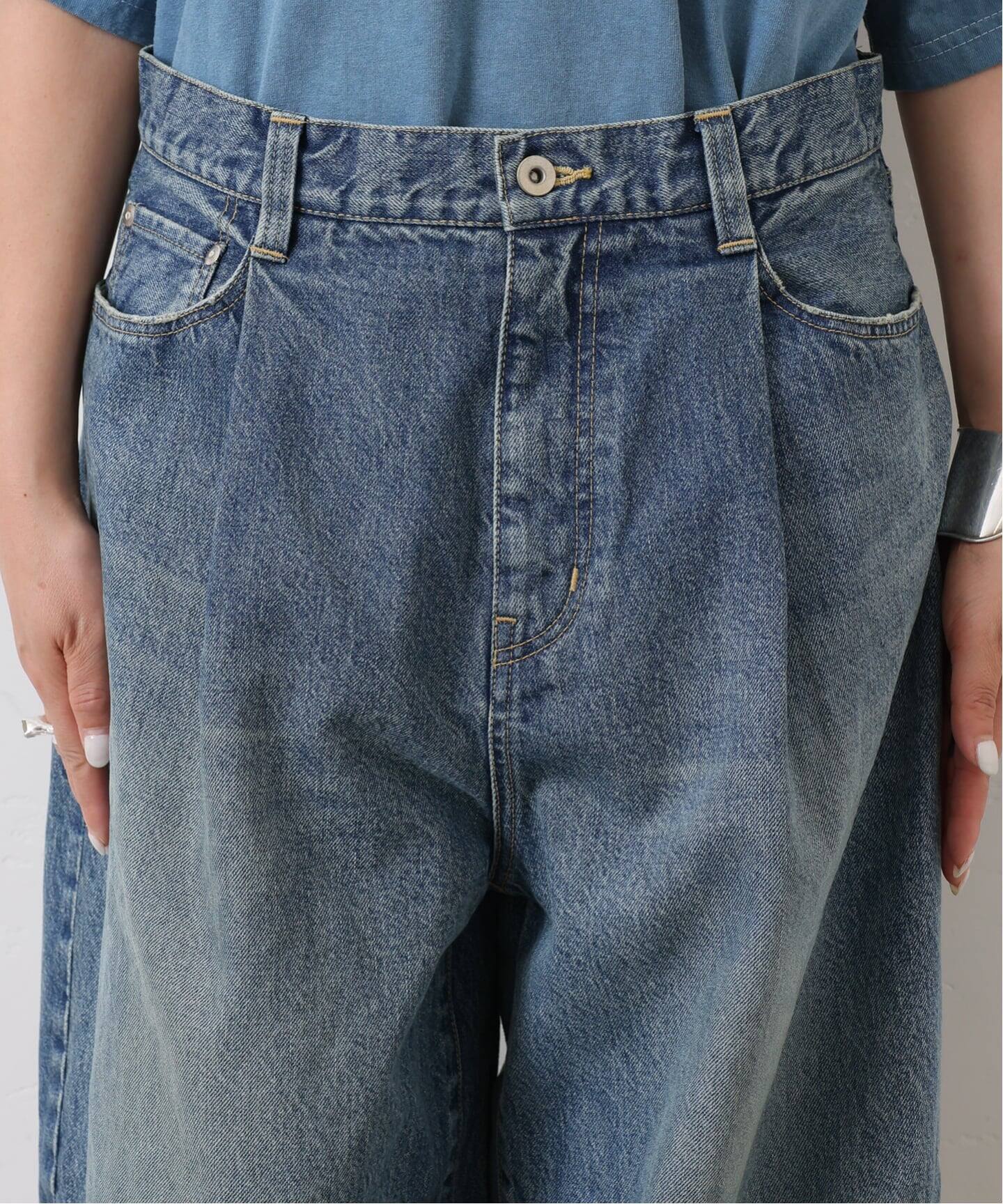 ジャーナルスタンダードラックス13OZデニム タックラウンドパンツ 追加予約》13OZデニム タックラウンドパンツ（デニムパンツ・ジーンズ