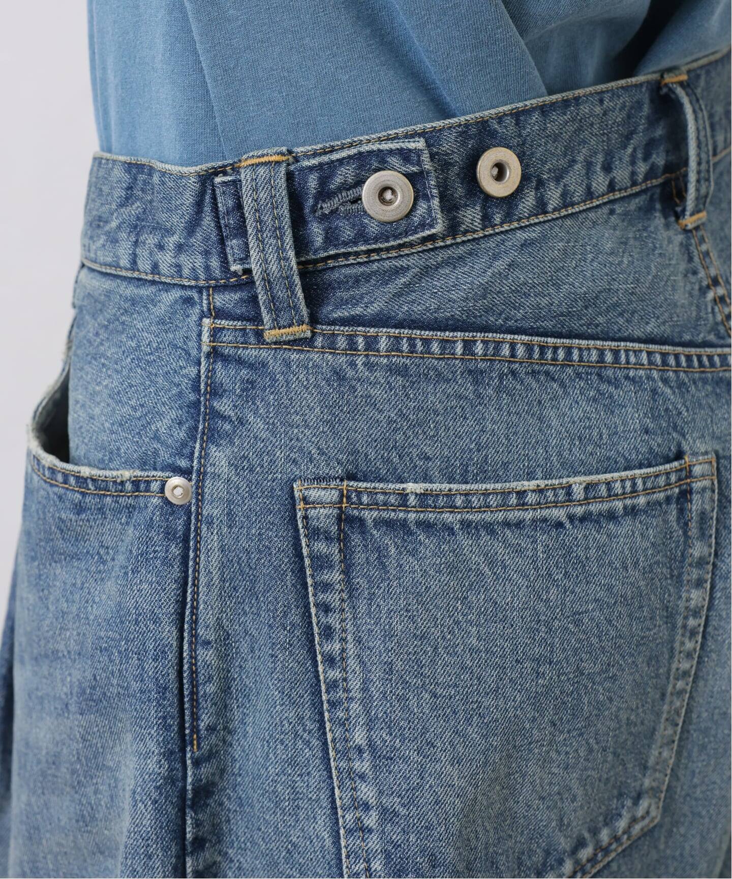 追加予約》13OZデニム タックラウンドパンツ（デニムパンツ・ジーンズ