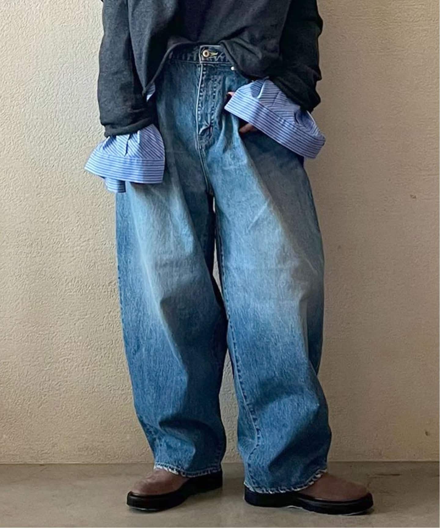 追加2》13OZデニム タックラウンドパンツ（デニムパンツ・ジーンズ