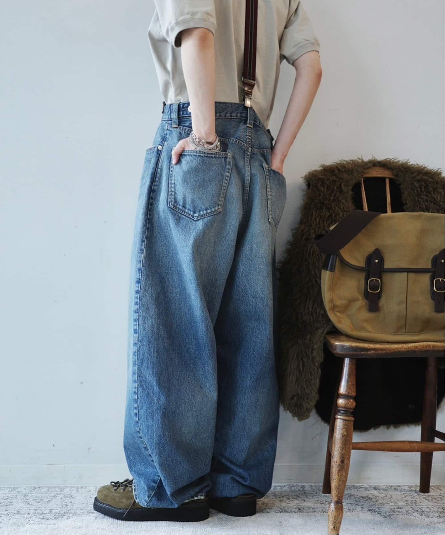 追加2》13OZデニム タックラウンドパンツ（デニムパンツ・ジーンズ