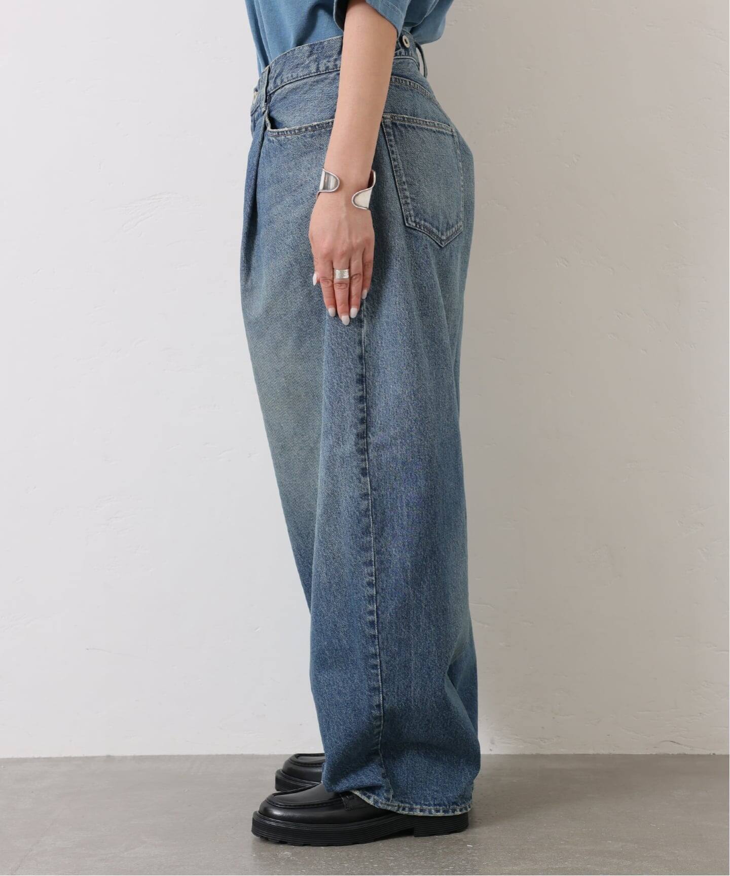 追加2》13OZデニム タックラウンドパンツ（デニムパンツ・ジーンズ