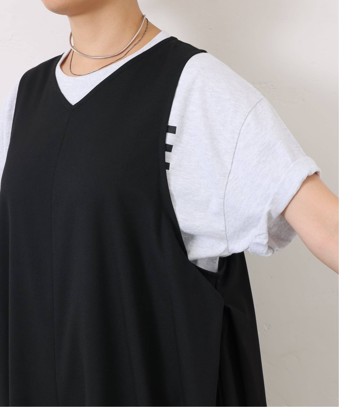 journal standard luxe 30/1 ツイルサロペット　ブラック JOURNAL STANDARD LUXE（ジャーナルスタンダード ラックス）の