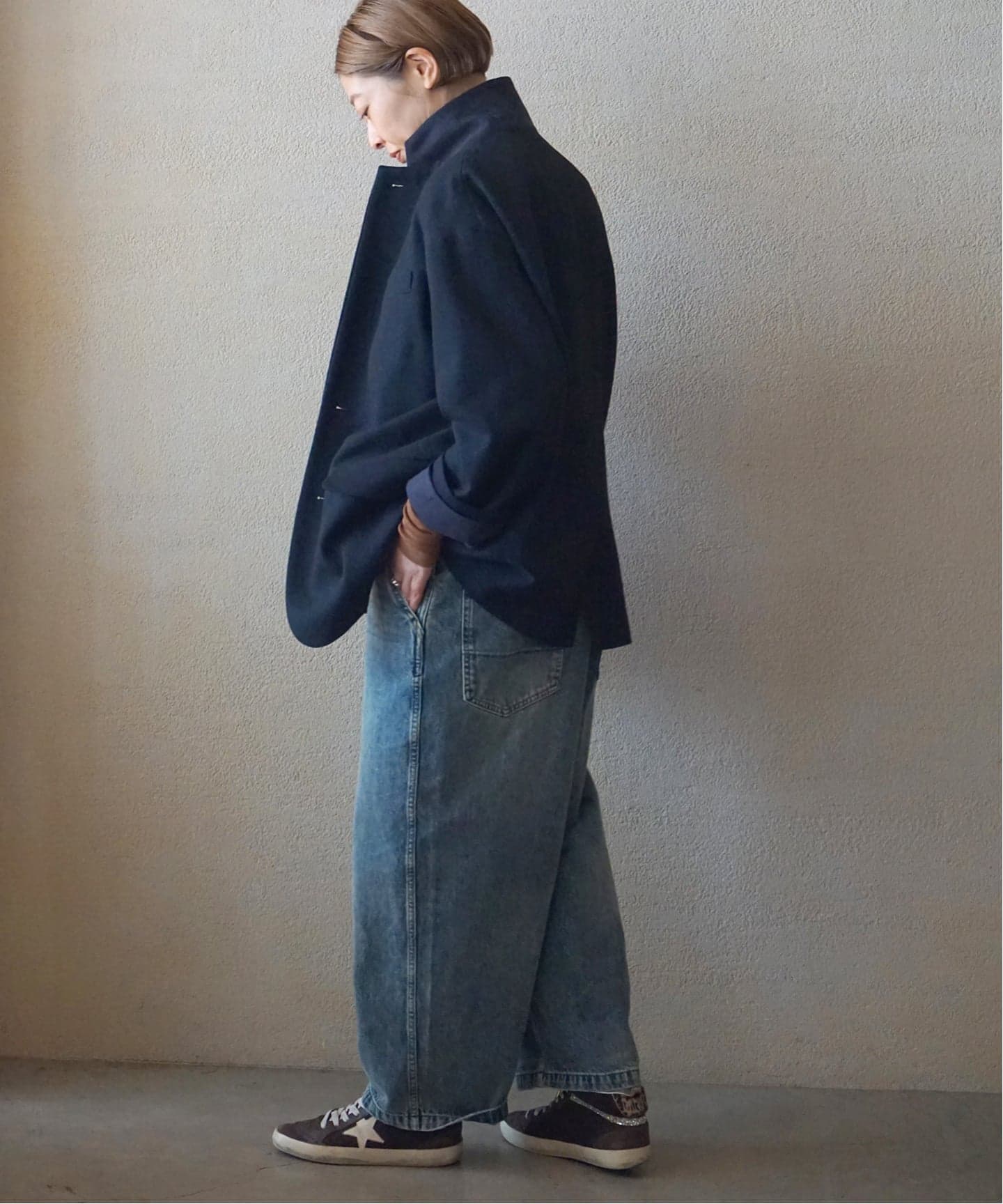 11OZデニムミドルバックオーバーオール（サロペット