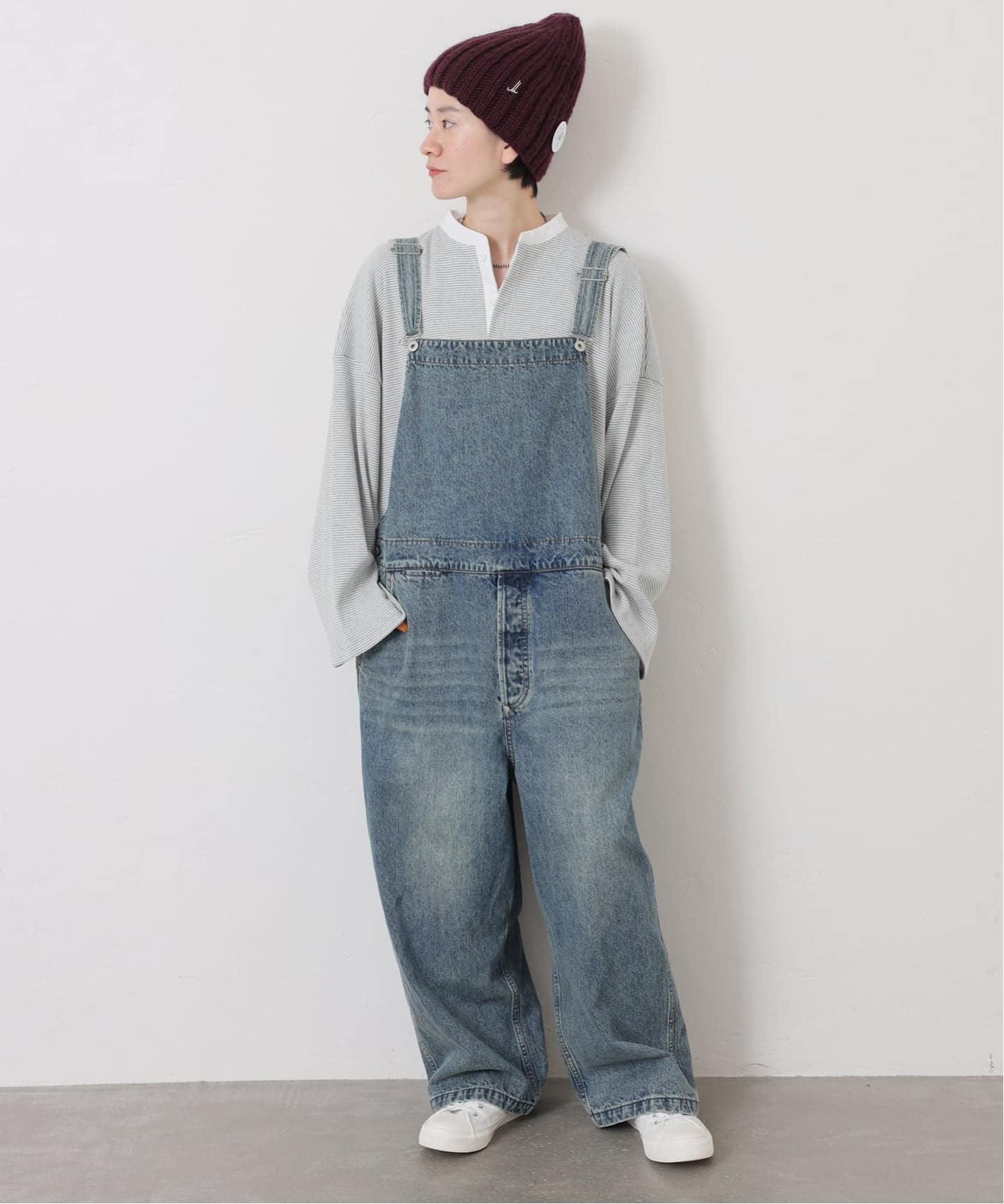 11OZデニムミドルバックオーバーオール（サロペット／オーバーオール
