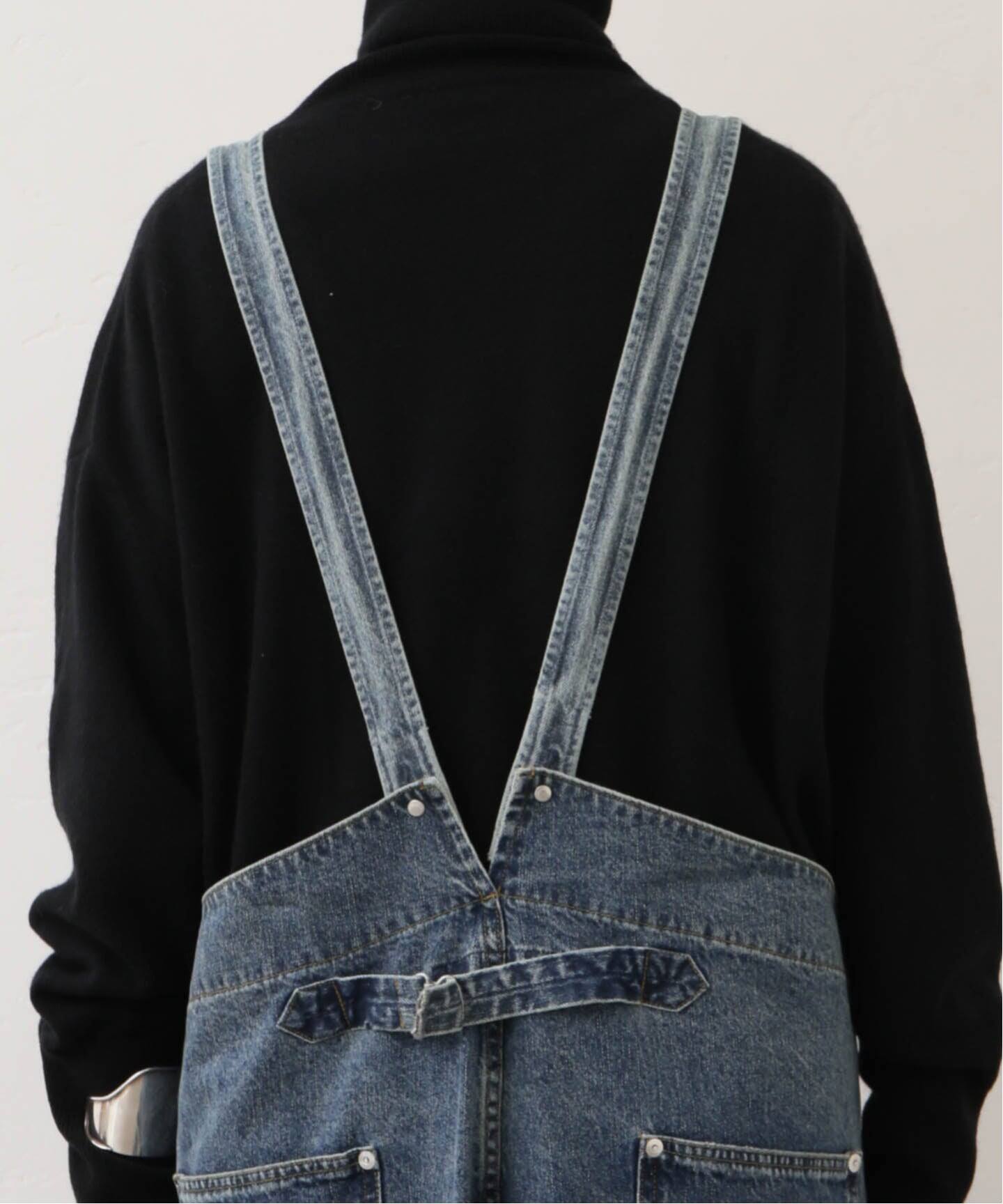 11OZデニムミドルバックオーバーオール（サロペット