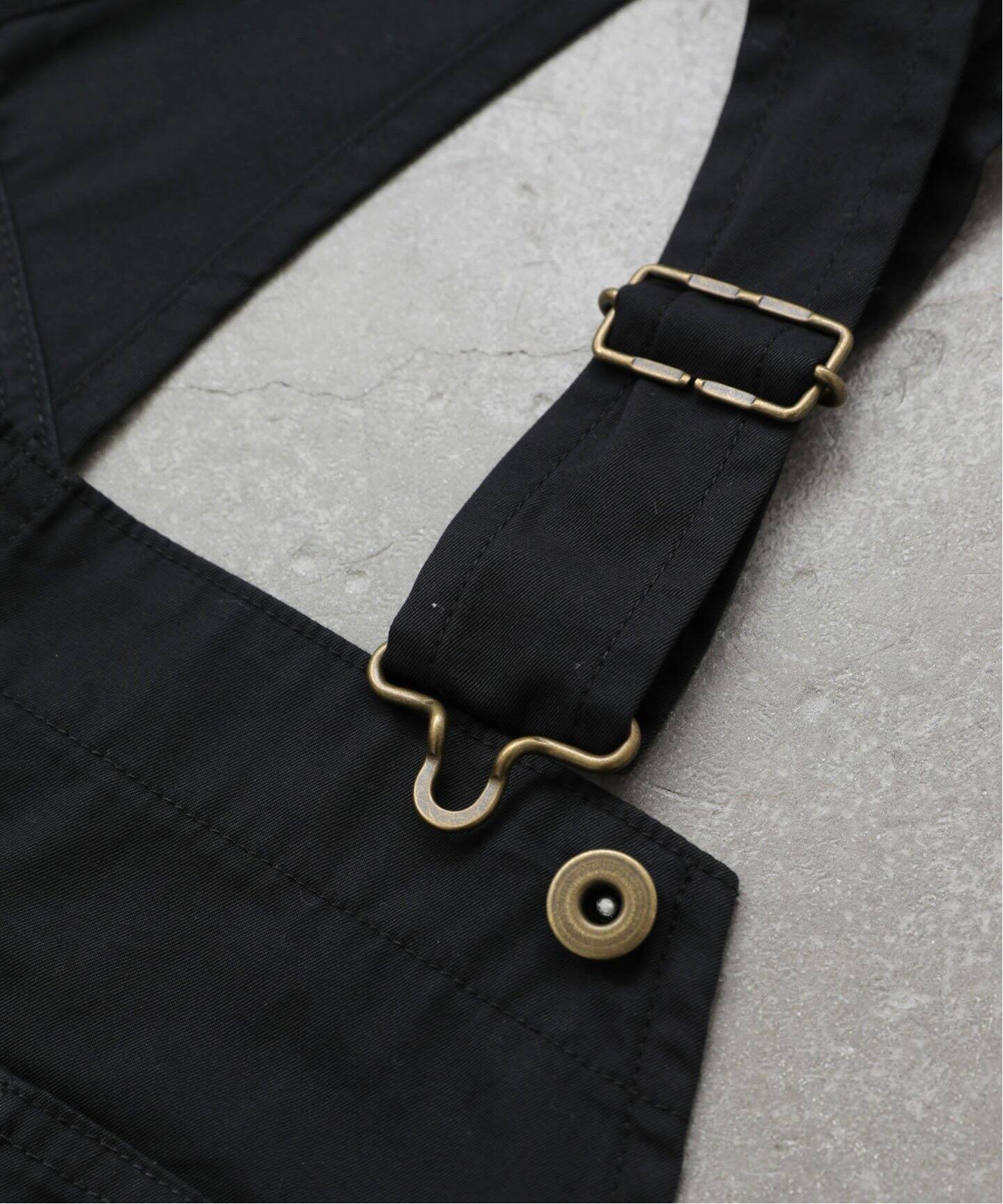 ジャーナルスタンダードラックス　コンパクトギャバオーバーオール　黒 コンパクトギャバ オーバーオール（サロペット／オーバーオール