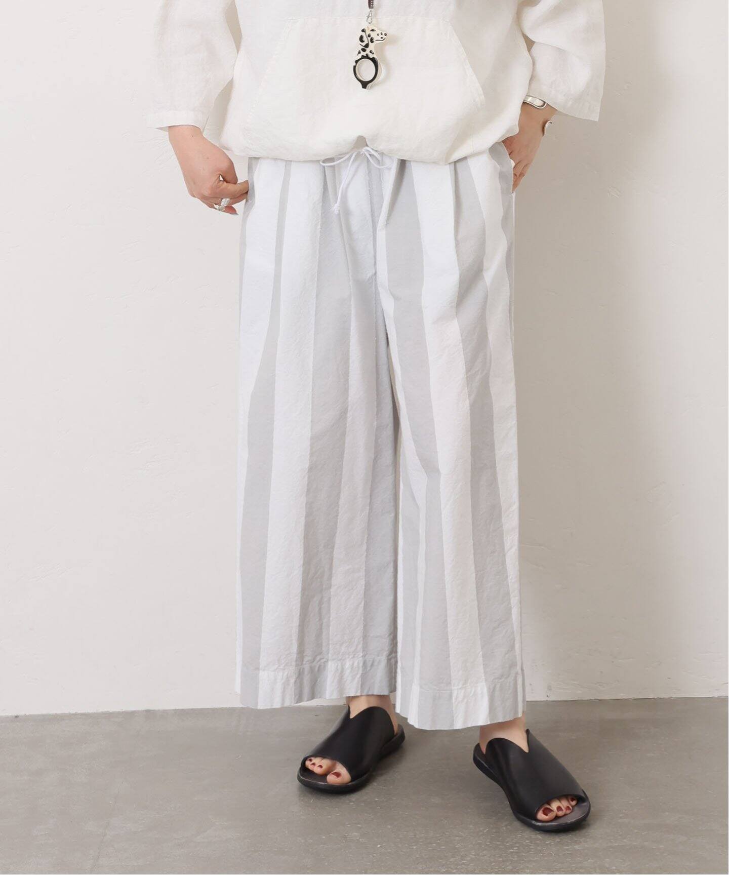 ストライプバフ タックイージーパンツ（その他パンツ）｜journal  