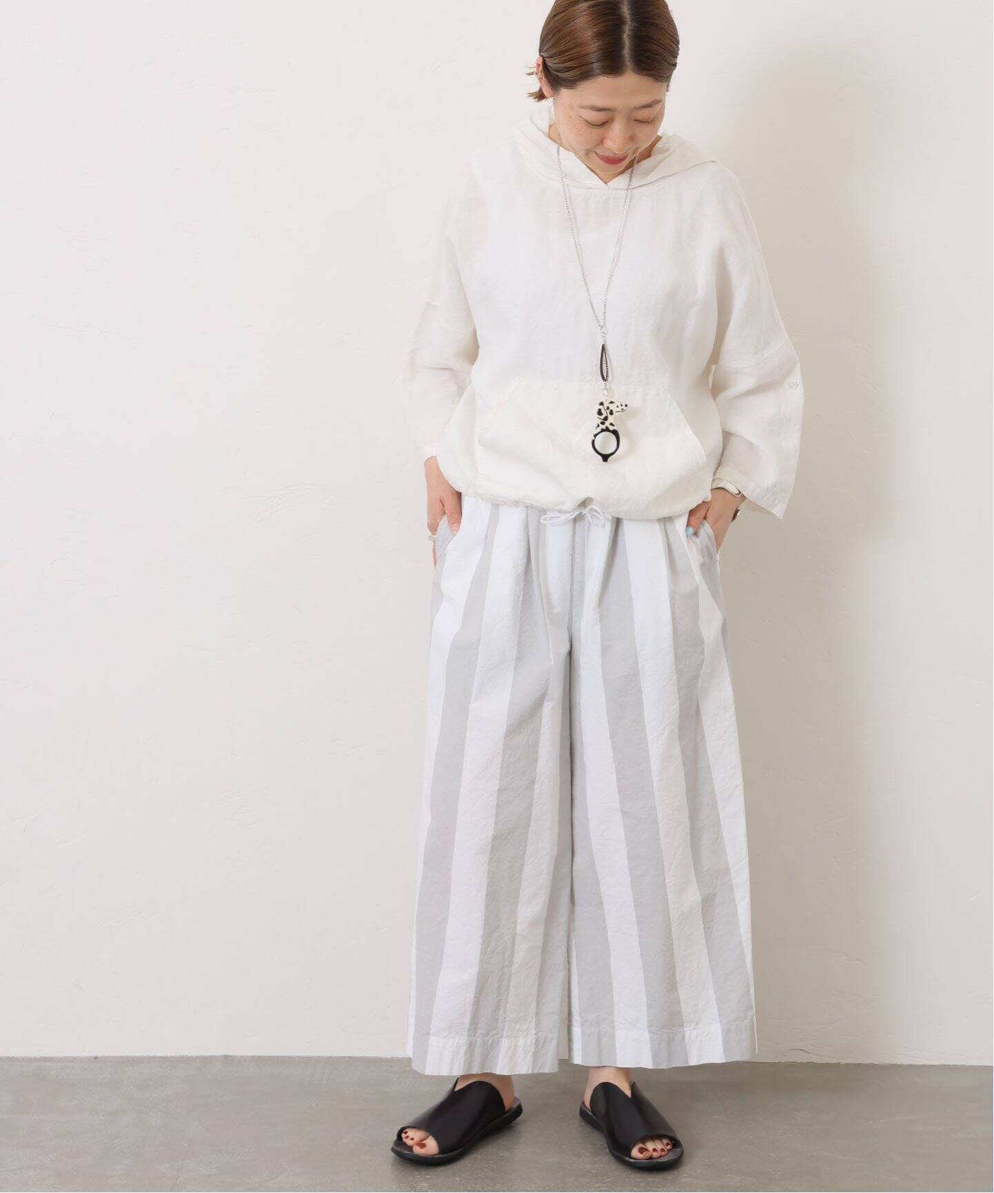 ストライプバフ タックイージーパンツ（その他パンツ）｜journal  