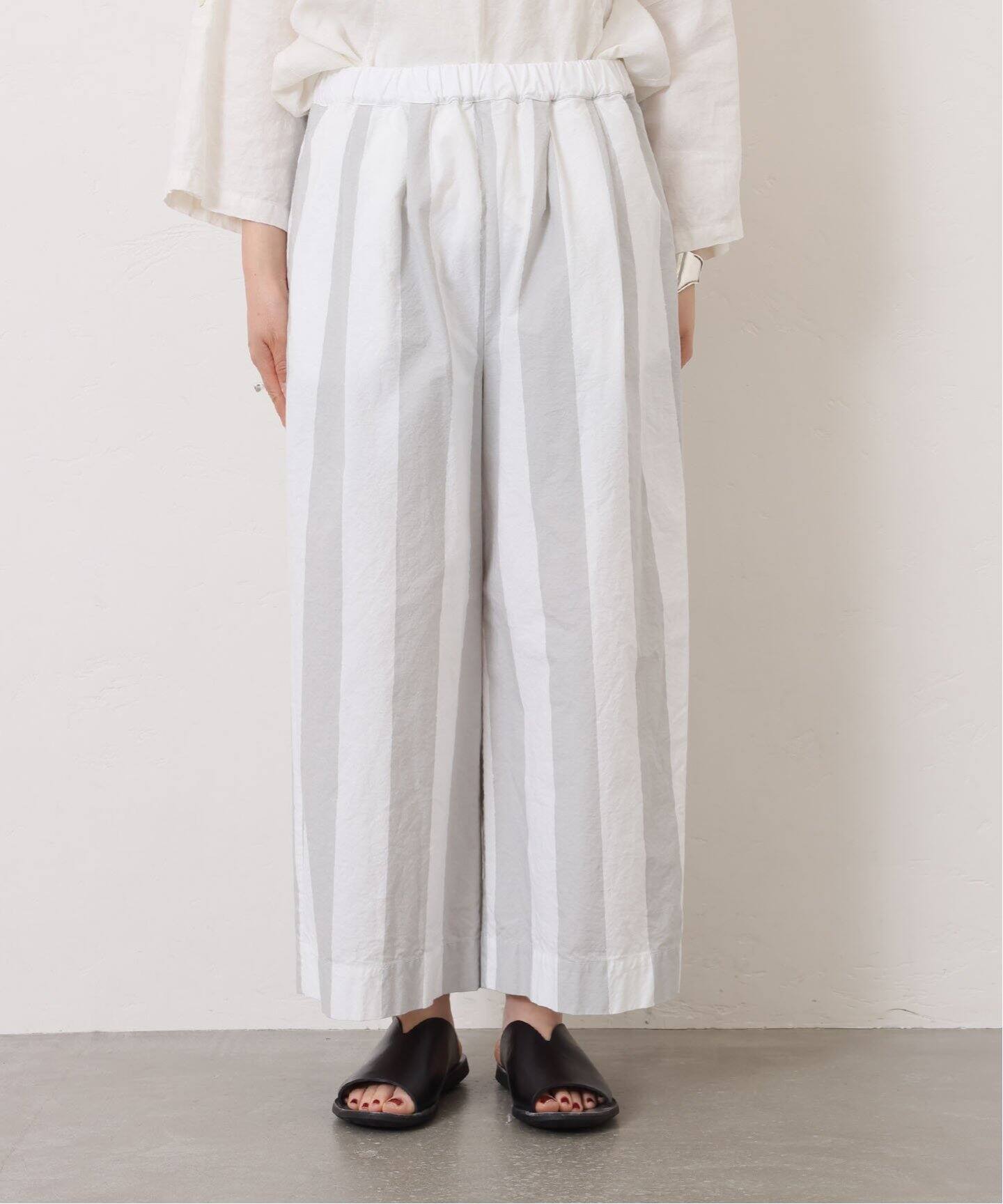 ストライプバフ タックイージーパンツ（その他パンツ）｜journal  