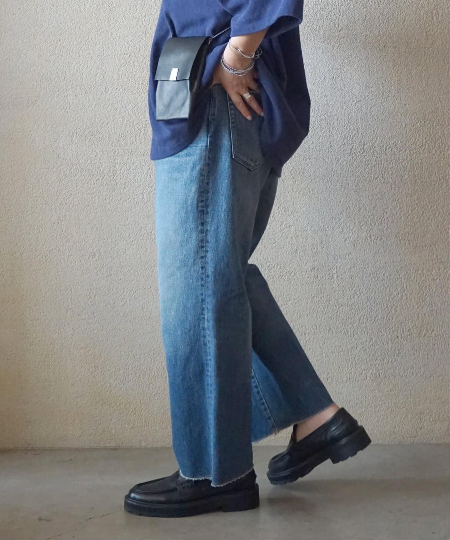 deluxe SWEET JEAN ブラック Sサイズ デラックス ストレートブラックデニム | Straight black denims(chiica select)