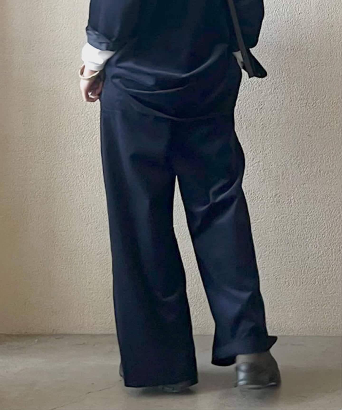 【新品】CÉDRIC CHARLIER イージーパンツ ネイビー 新品】CÉDRIC CHARLIER イージーパンツ ネイビー