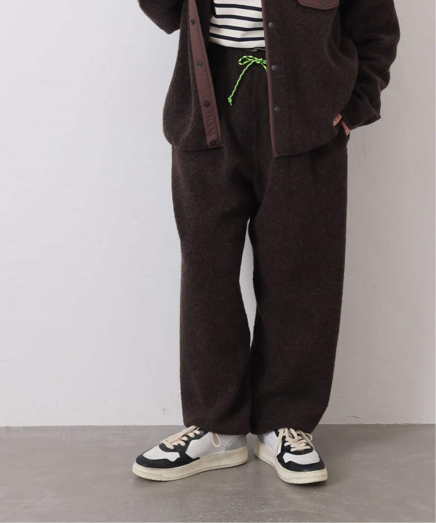 221VILLAGE ウール パイル パンツ ジャーナルスタンダードラックス 予約》【221VILLAGE 】WOOL PILE PT（ジャージ／トラックパンツ