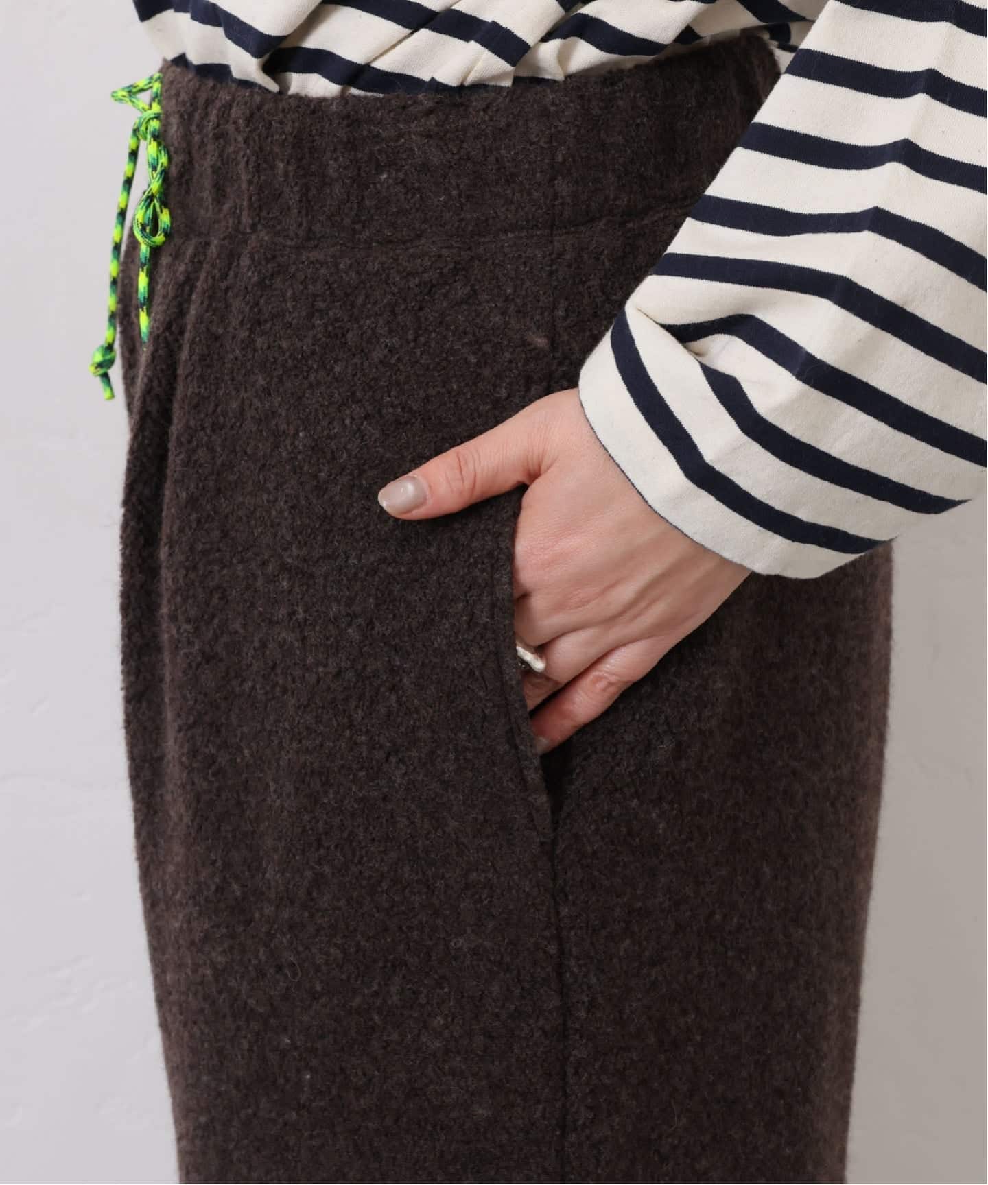 221VILLAGE ウール パイル パンツ ジャーナルスタンダードラックス 予約》【221VILLAGE 】WOOL PILE PT（ジャージ／トラックパンツ