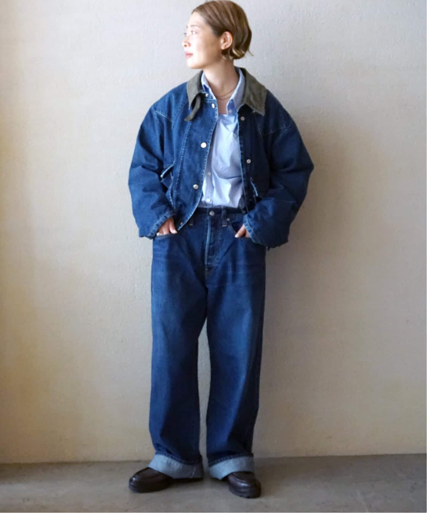 ES:S】 SUPER WIDE CINCH BACK JEANS（デニムパンツ・ジーンズ