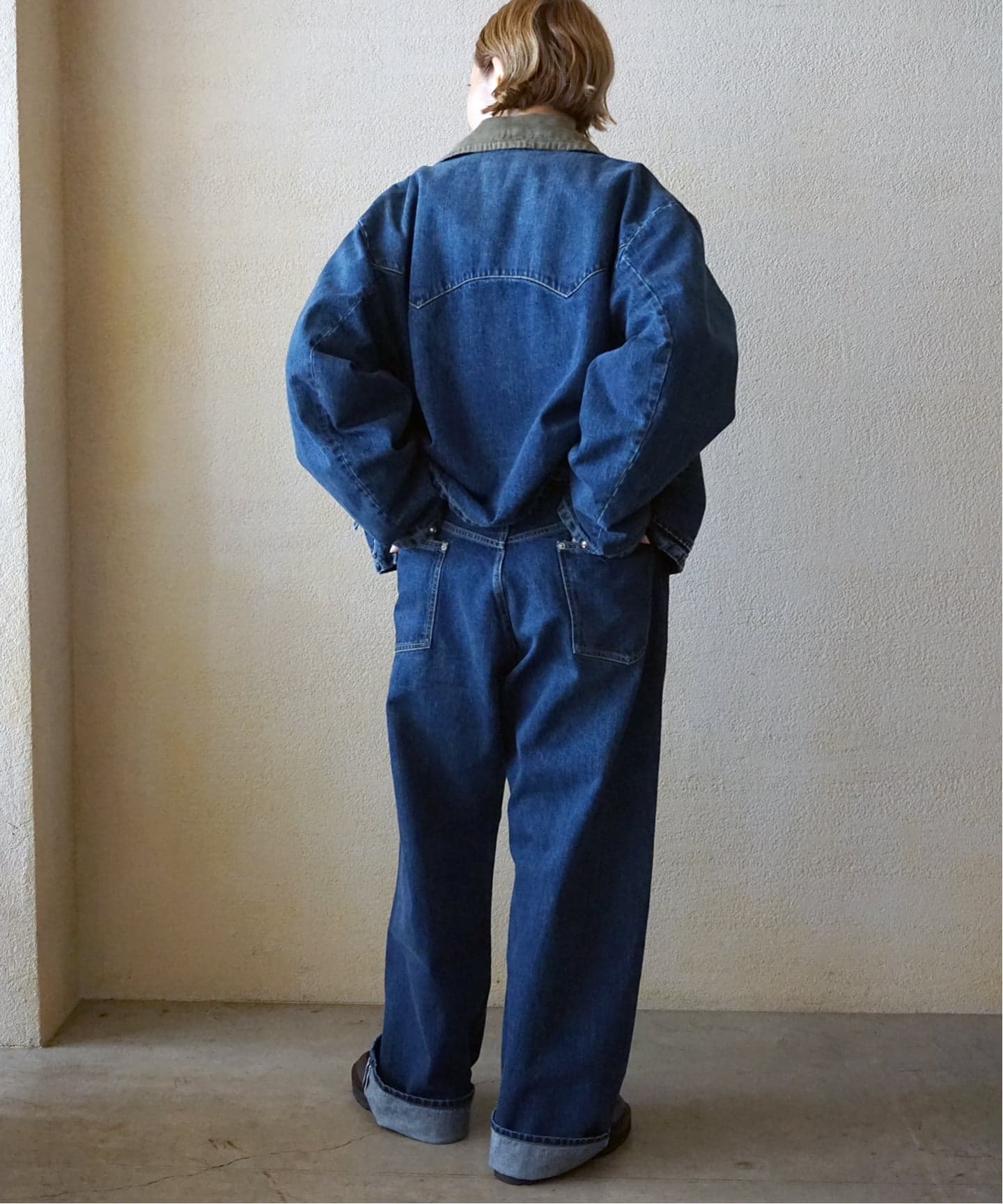 ES:S】 SUPER WIDE CINCH BACK JEANS（デニムパンツ・ジーンズ