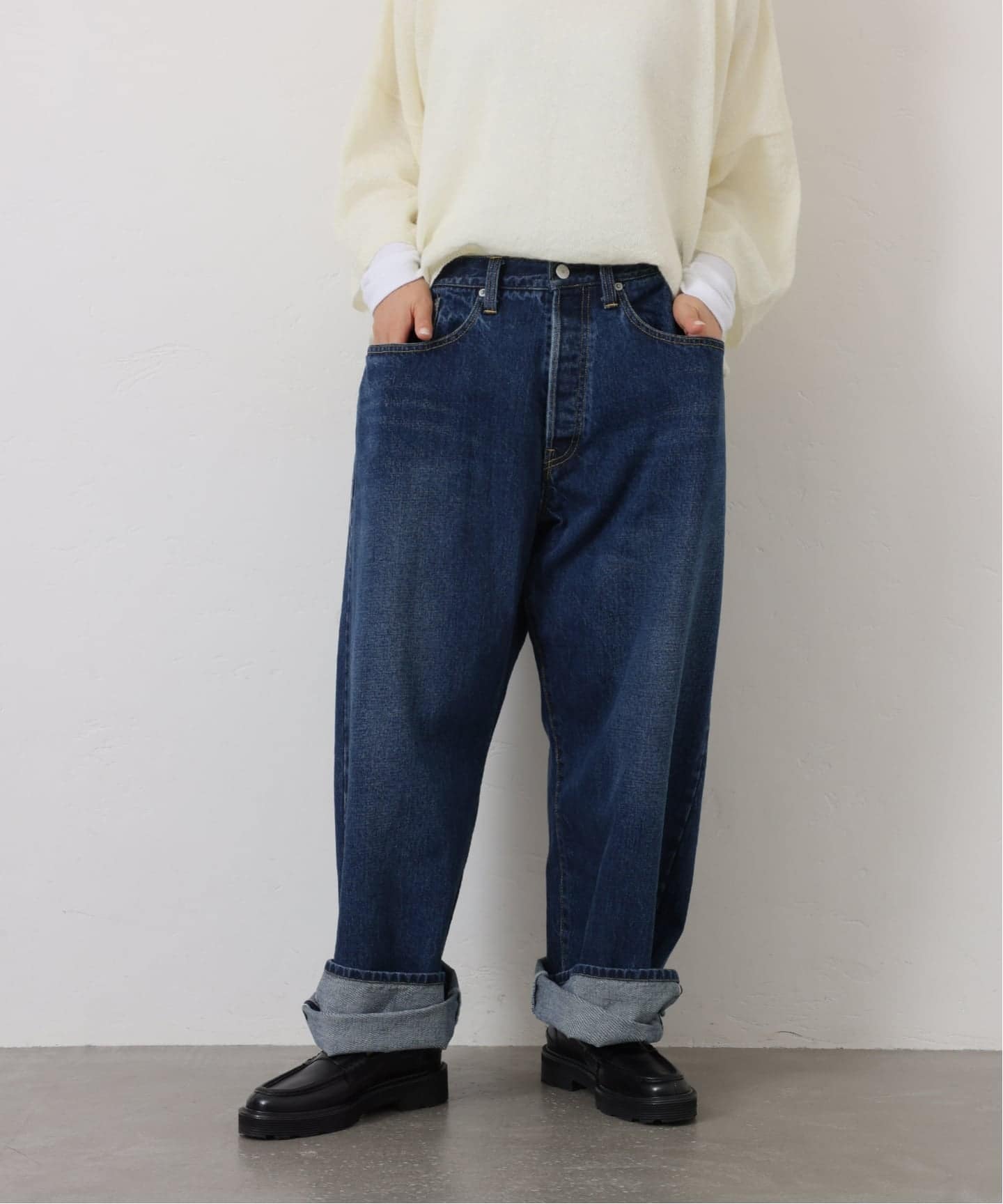 【24時間以内発送】CINCH BACKデニムパンツ36サイズ plage CINCH BACK DENIM パンツ 36 シンチバック デニム - メルカリ