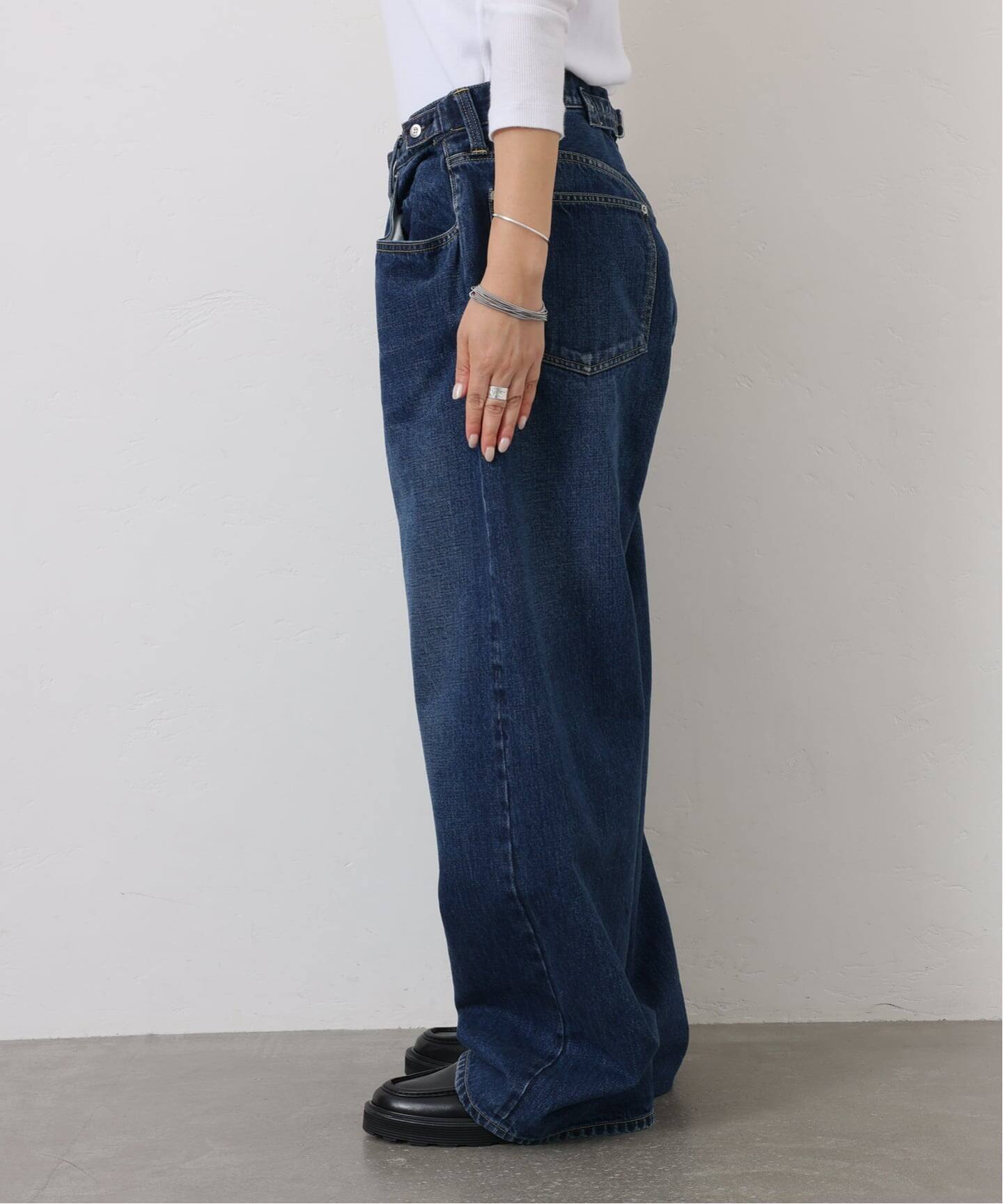 ES:S】 SUPER WIDE CINCH BACK JEANS（デニムパンツ・ジーンズ