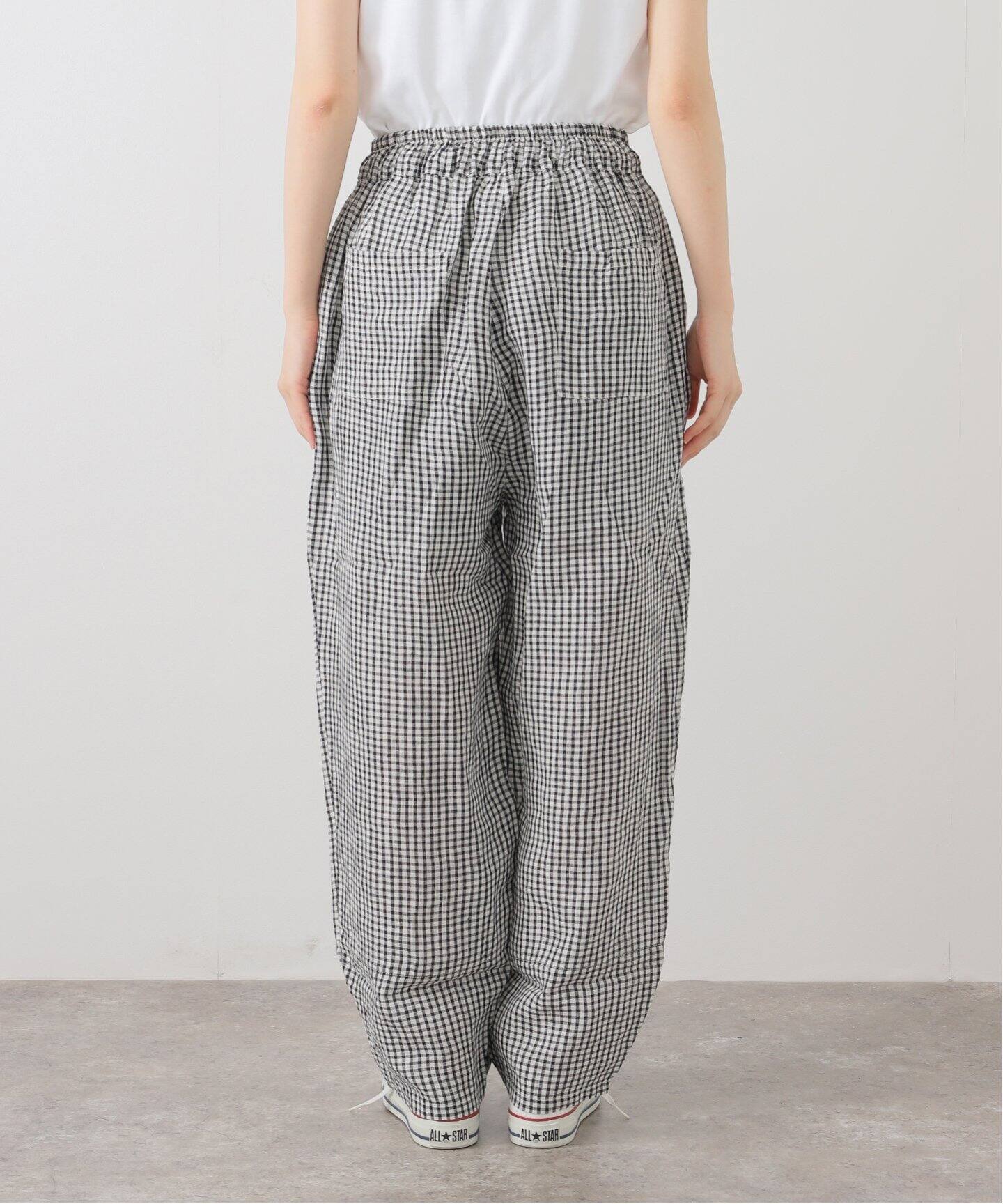 SOIL】 LINEN CHECK EASY PANTS（その他パンツ）｜journal
