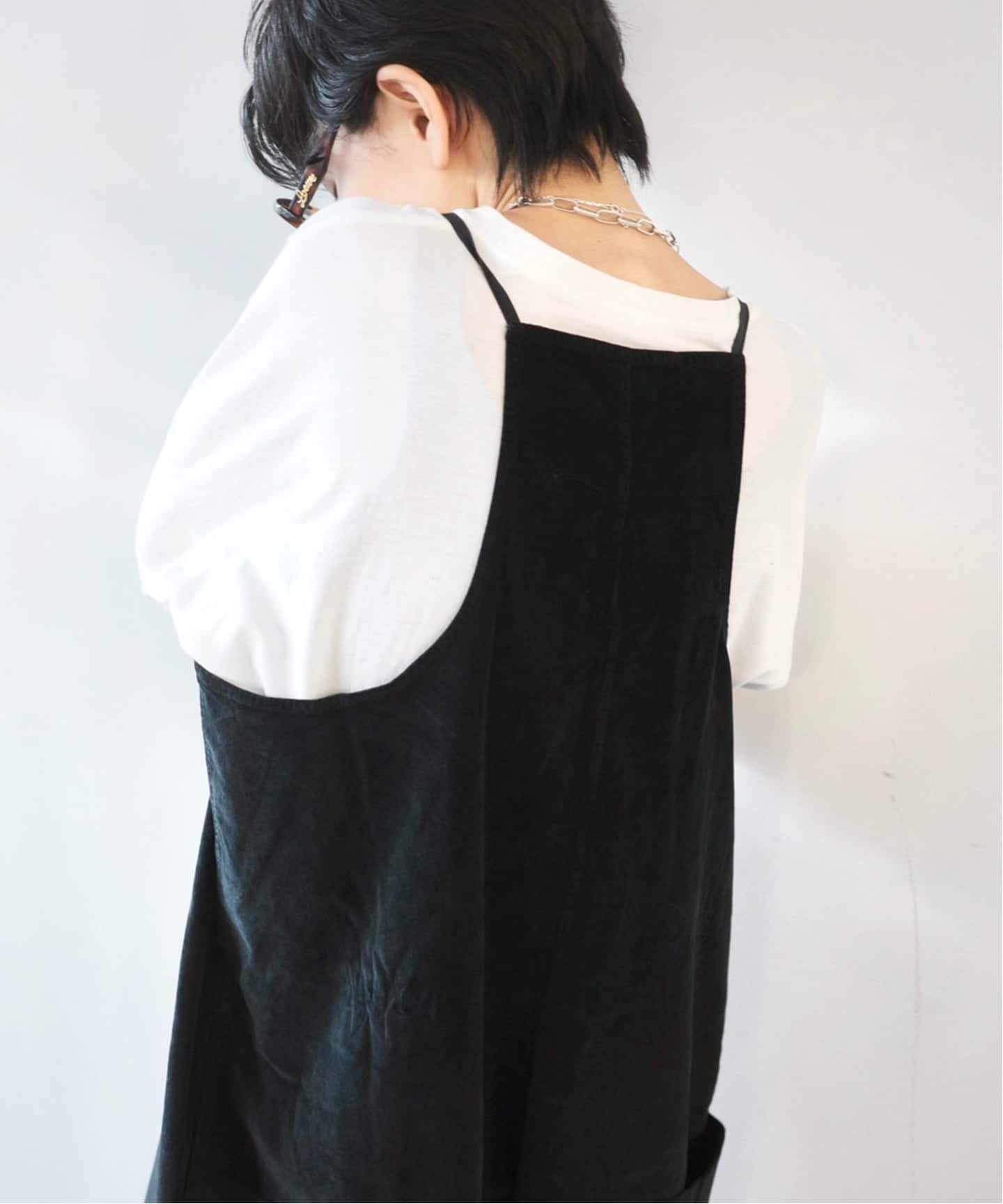 ALBUM DI FAMIGLIA サロペット album di famiglia -LIMITED- サロペットパンツ／BLACK(M/Lのみ