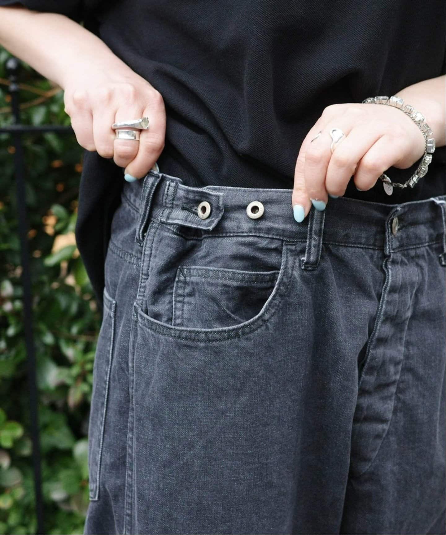chimala】 DENIM WAIST ADJUSTABLE PANTS（デニムパンツ