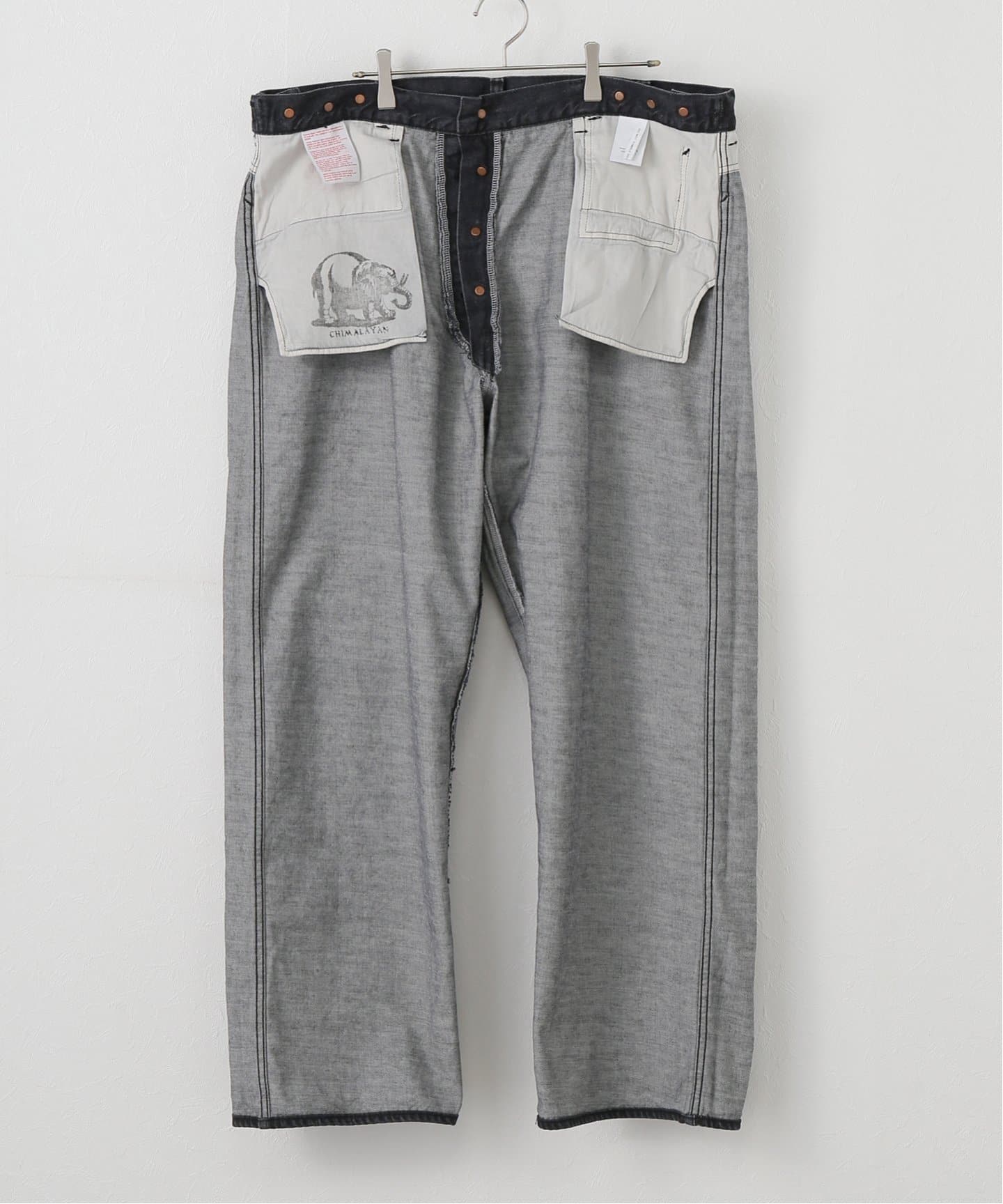 Chimala Unisex Waist Adjustable Denim Pants in Medium Wash