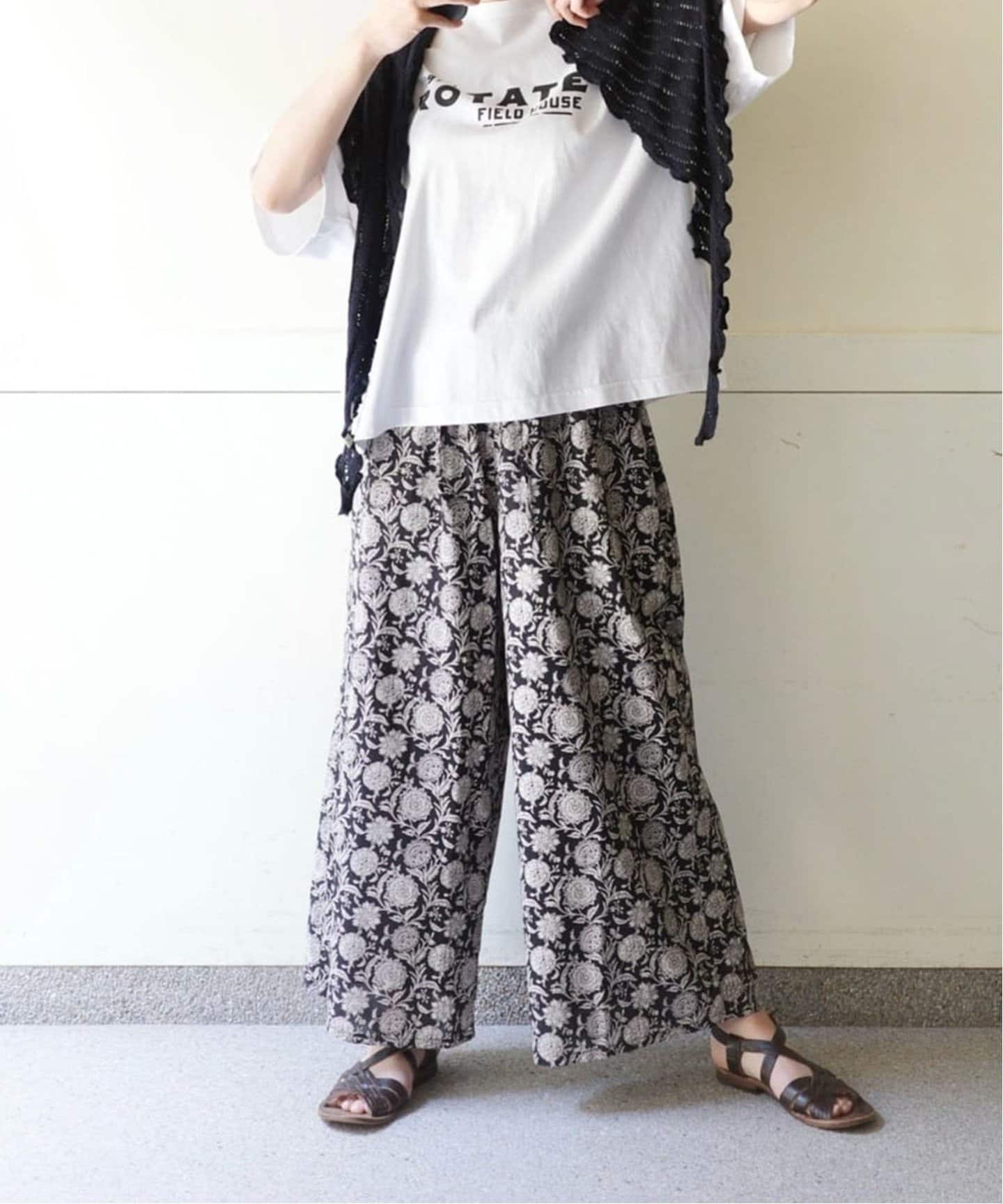 SOIL Flower print   パンツ SOIL】 FLOWER PRINT WIDE EASY PANTS（その他パンツ）｜journal