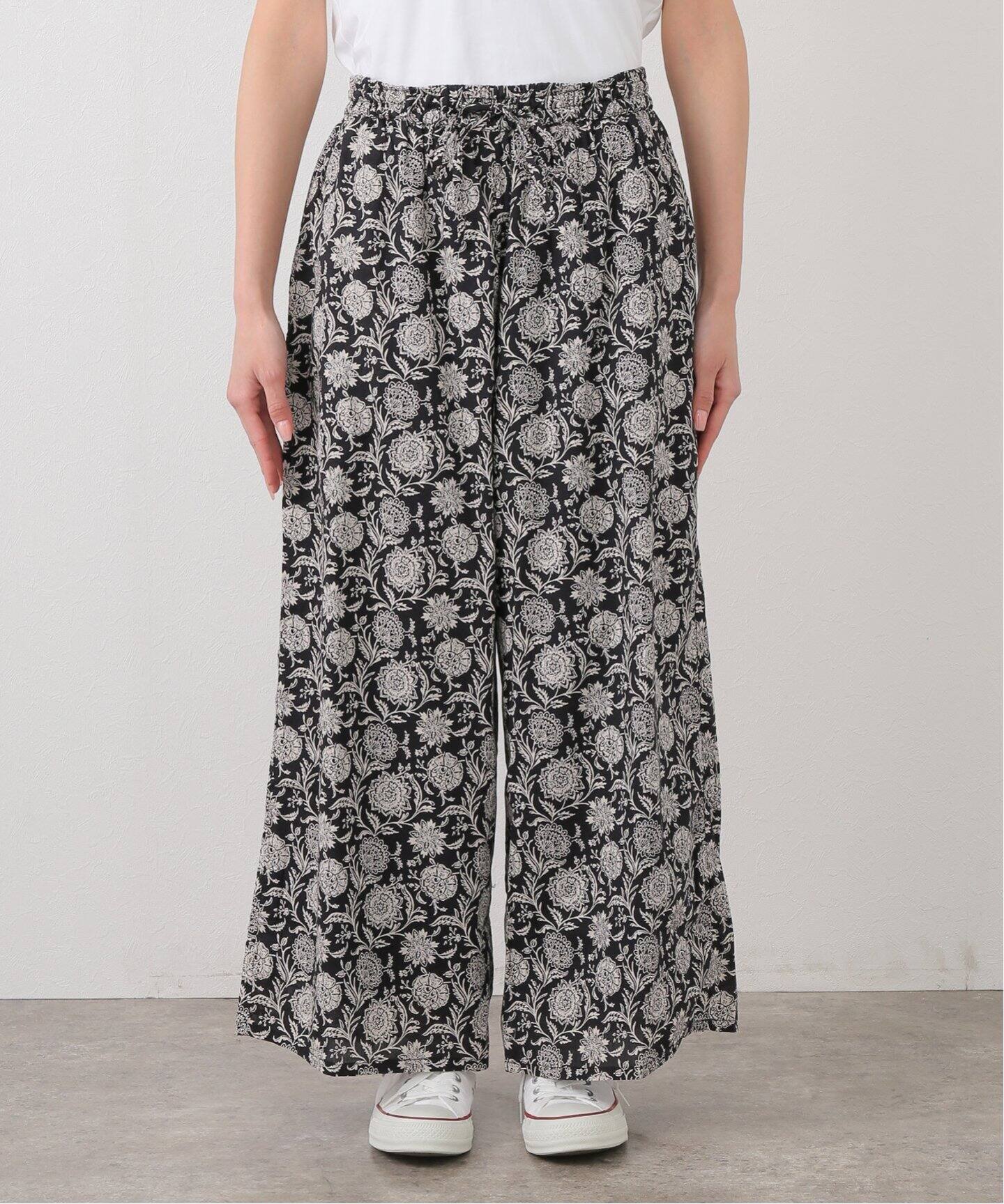SOIL Flower print   パンツ セール】[SOIL/ソイル] フラワープリント コットンワイド