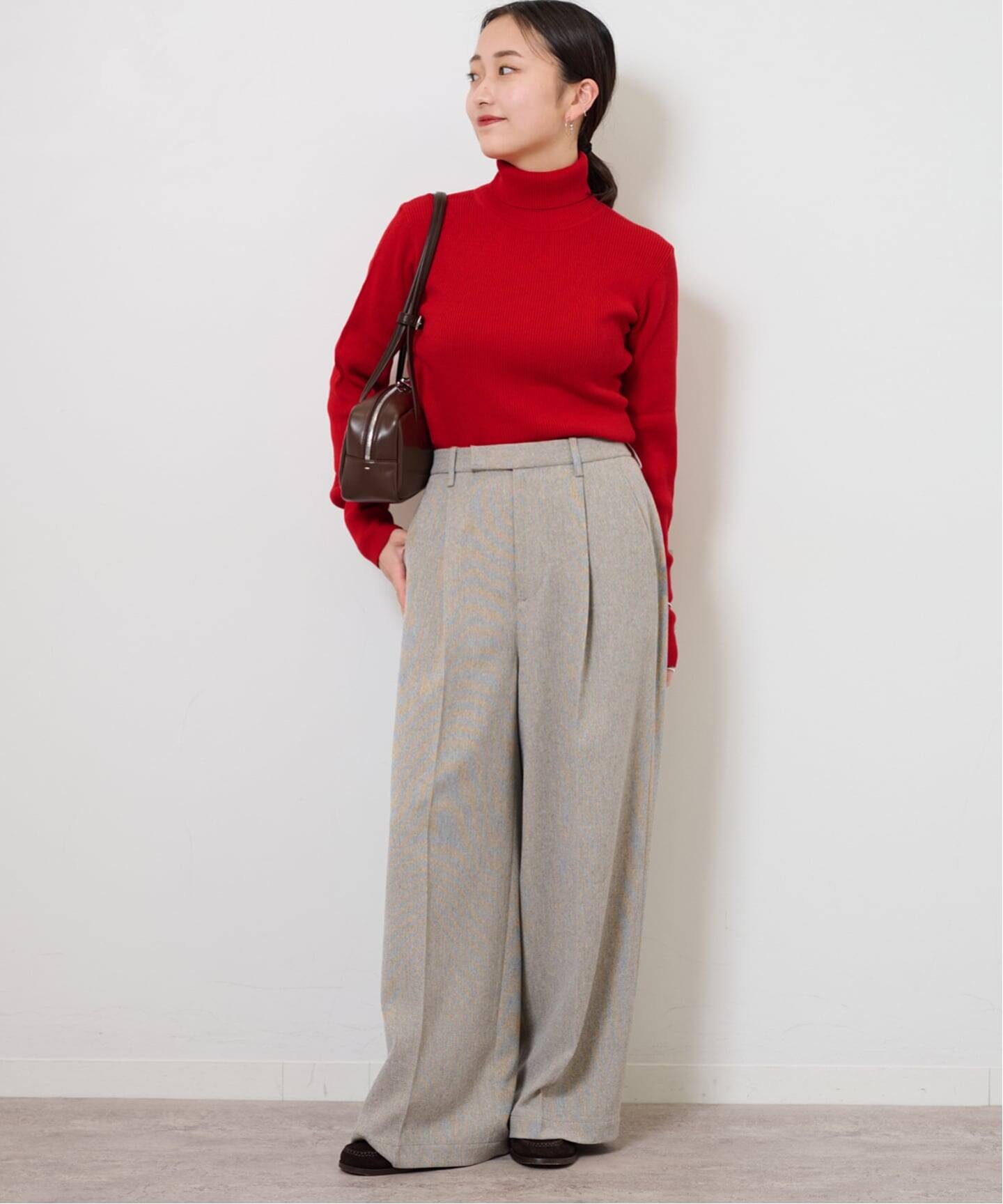 ツイーディーツイルタックワイドパンツ（スラックス）｜JOURNAL