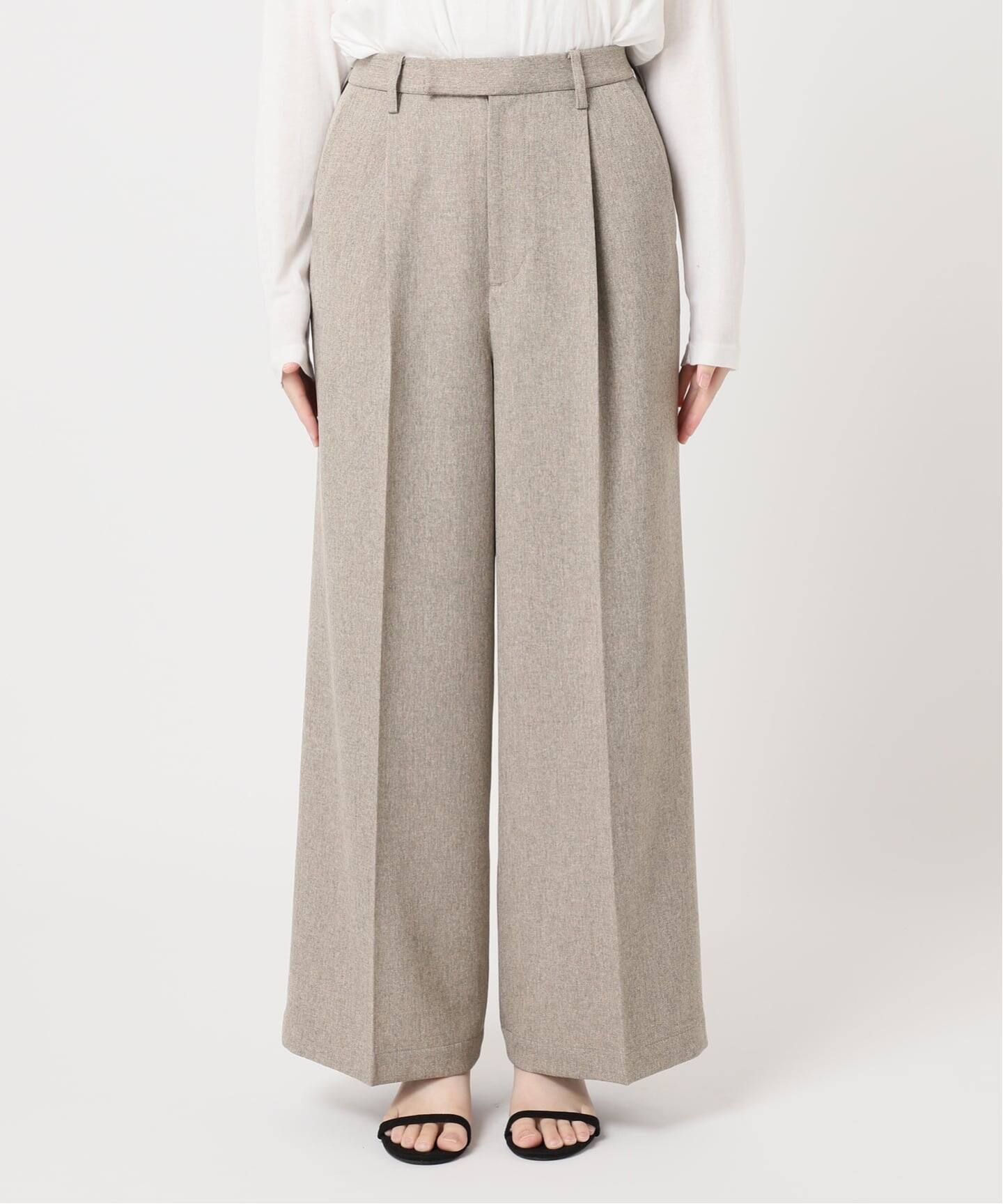 ツイーディーツイルタックワイドパンツ（スラックス）｜JOURNAL