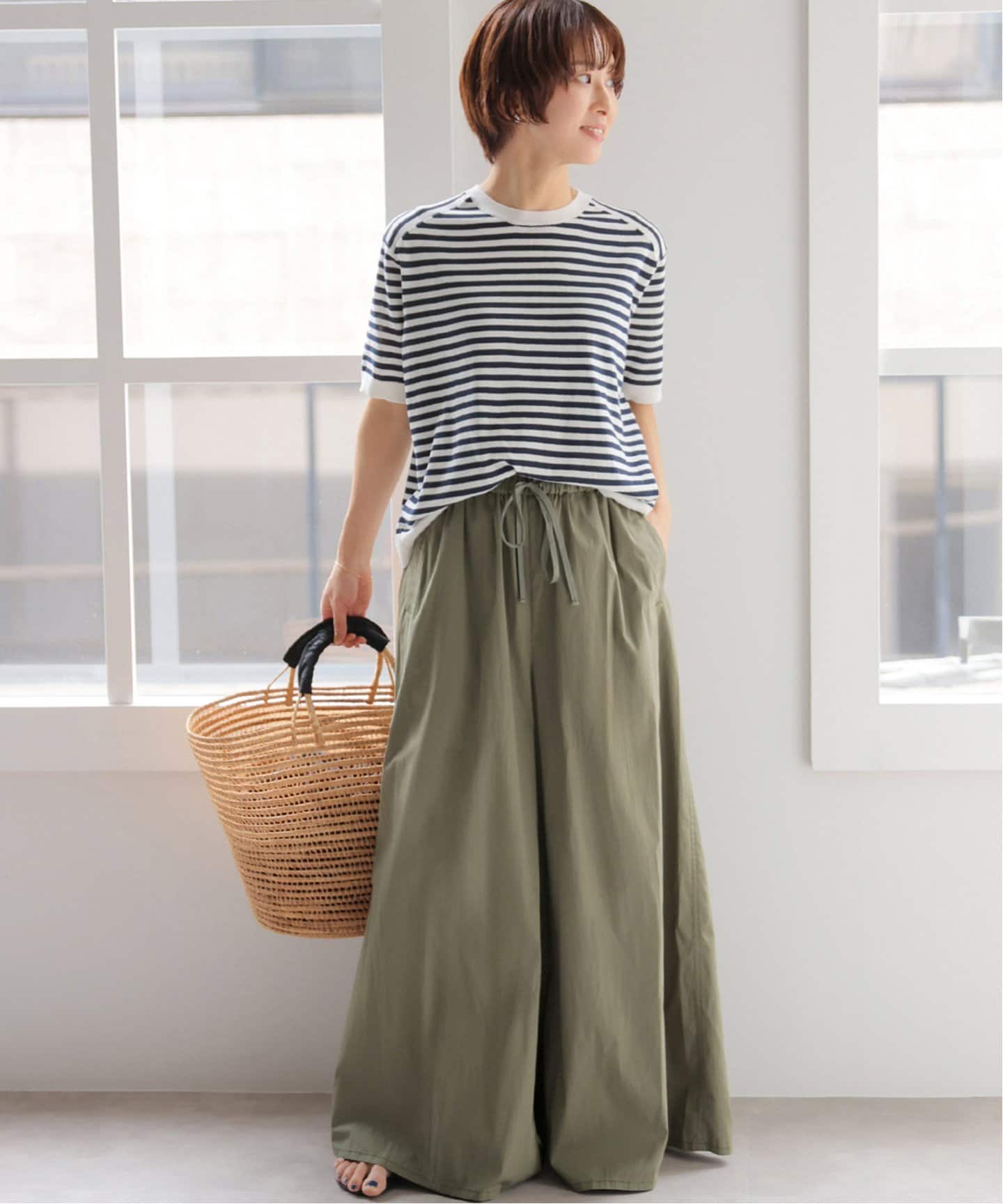 MULTI FUNC+】UVカット / 接触冷感 / ギャザーワイドパンツ