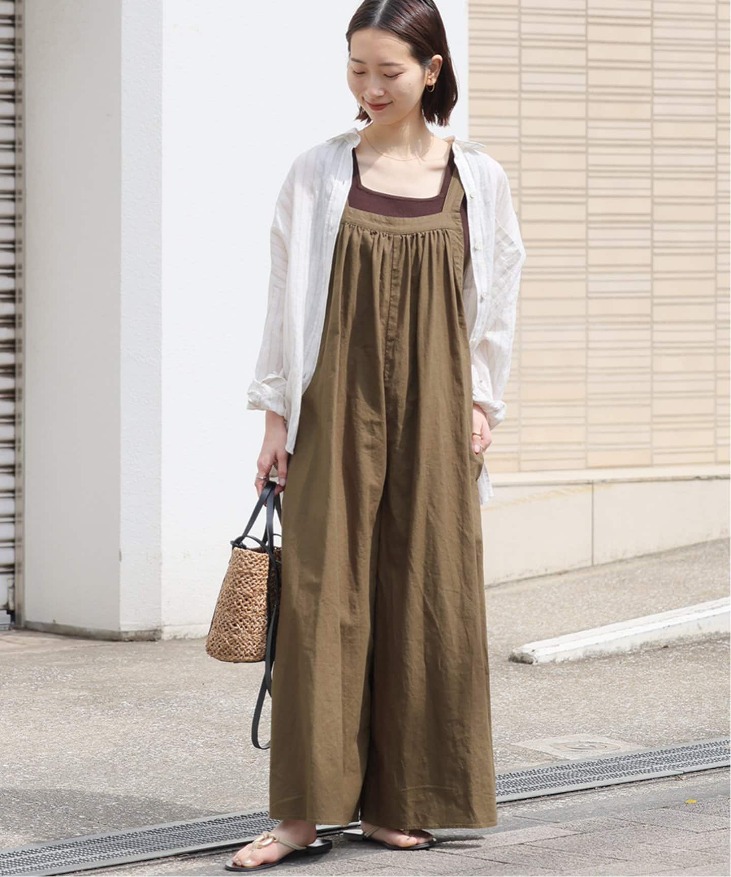 タグ付 JOURNAL STANDARD relume ギャザーサロペット 追加3》手洗い可 / ギャザーサロペット（サロペット