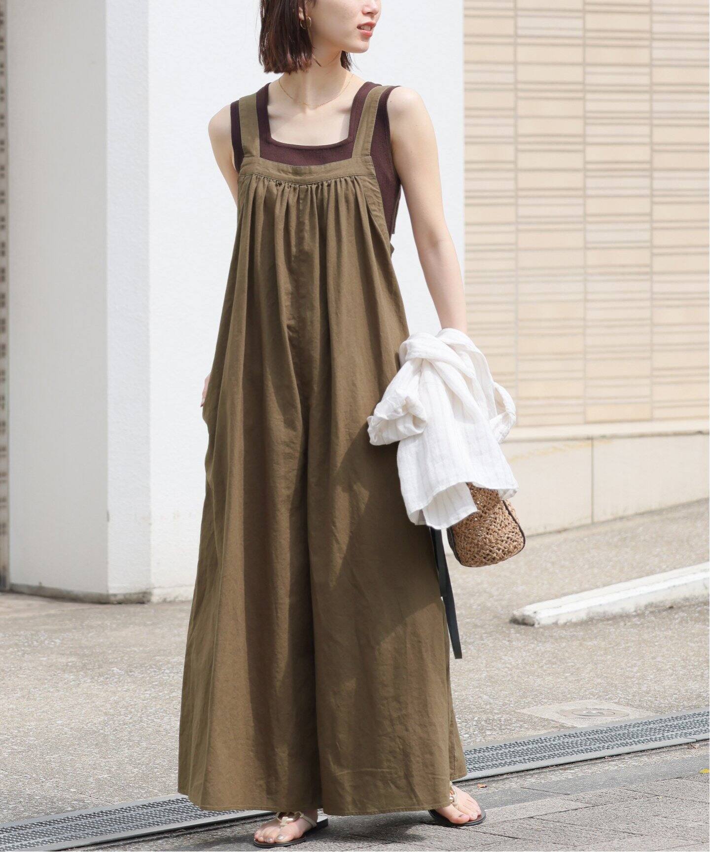 JOURNAL STANDARD relume ギャザーサロペット　カーキ ジャーナルスタンダード レリューム JOURNAL STANDARD relume